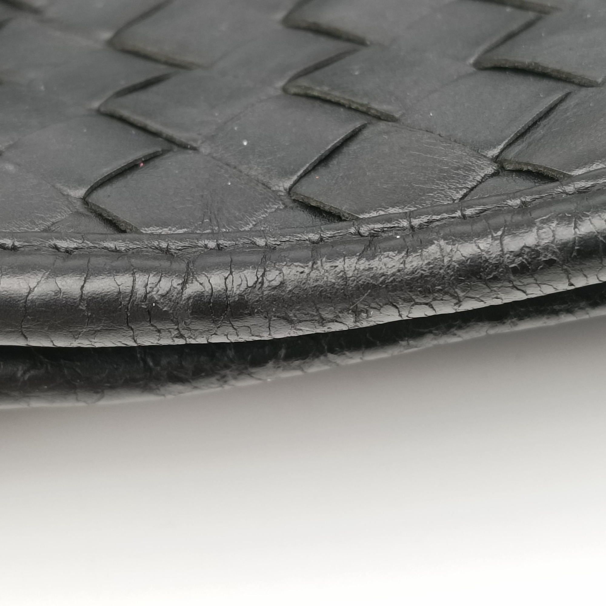 Pre-owned Bottega Veneta Intrecciato Black lambskin  handbag | stylenewstar