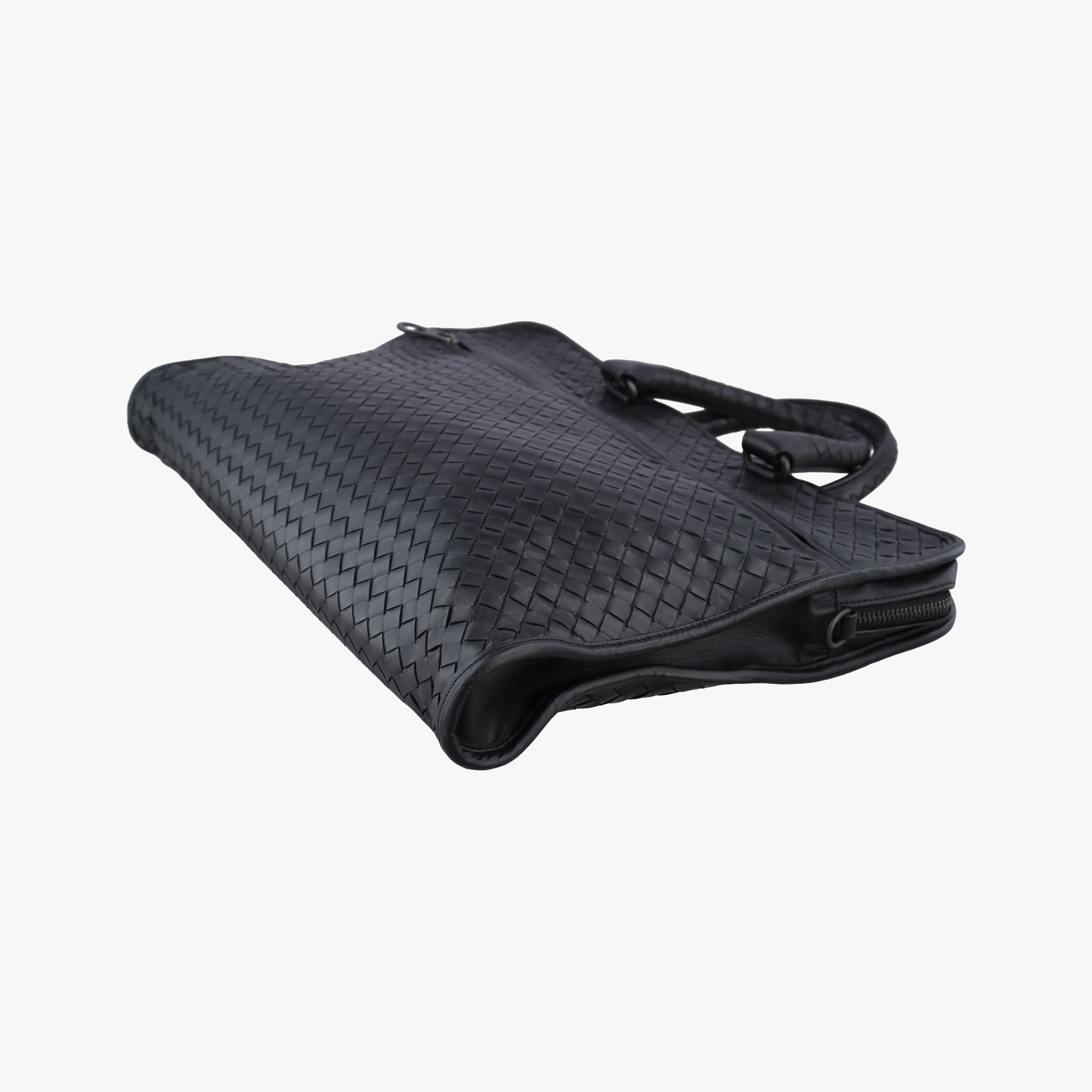 Pre-owned Bottega Veneta Intrecciato Black lambskin  handbag | stylenewstar