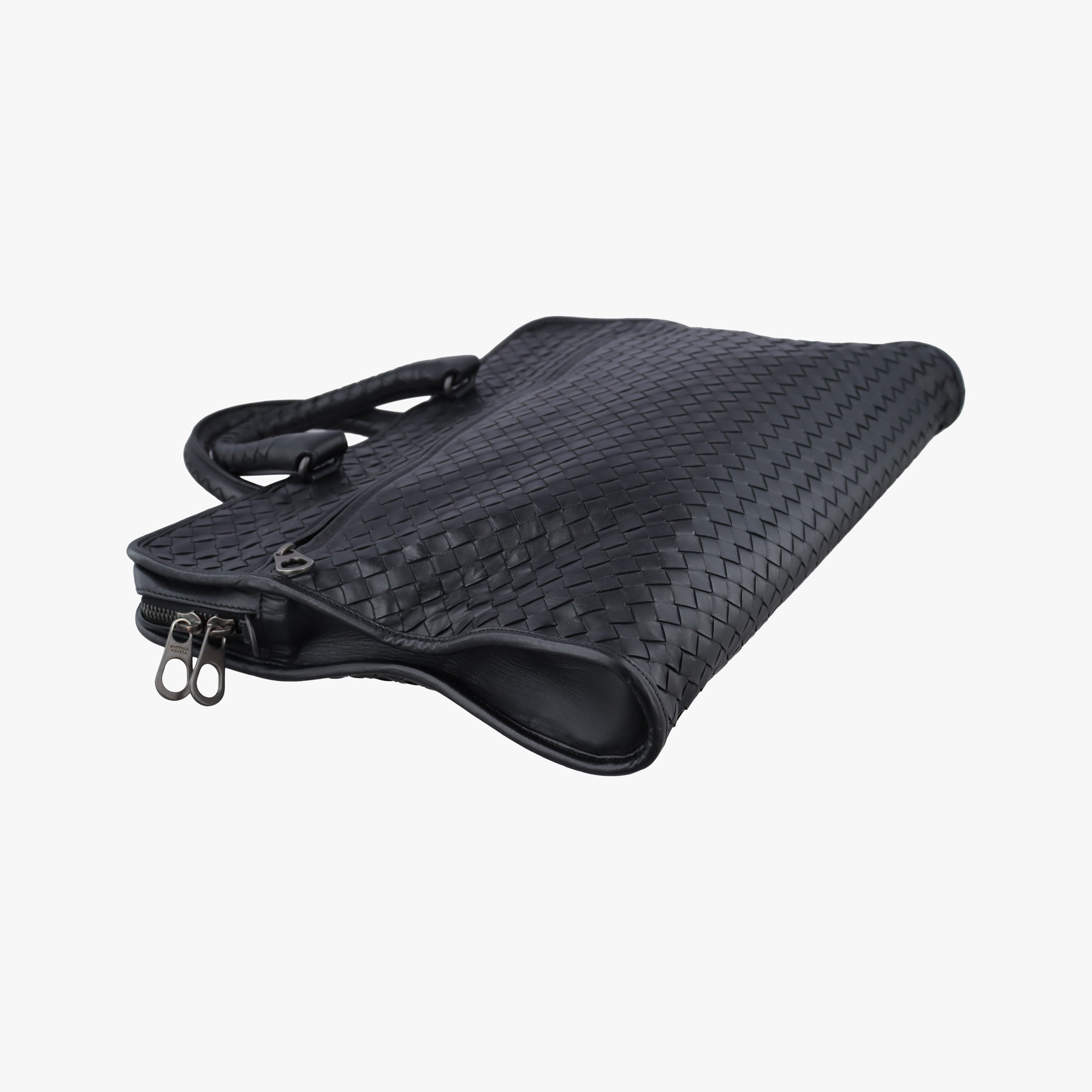 Pre-owned Bottega Veneta Intrecciato Black lambskin  handbag | stylenewstar