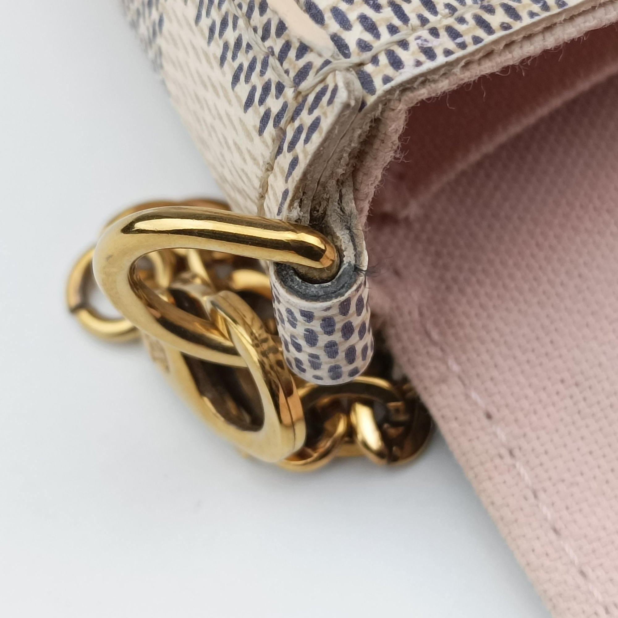 Pre-owned Louis Vuitton Pochette FeLICIE AZUR Damier Canvas N63106 shoulderbag | stylenewstar