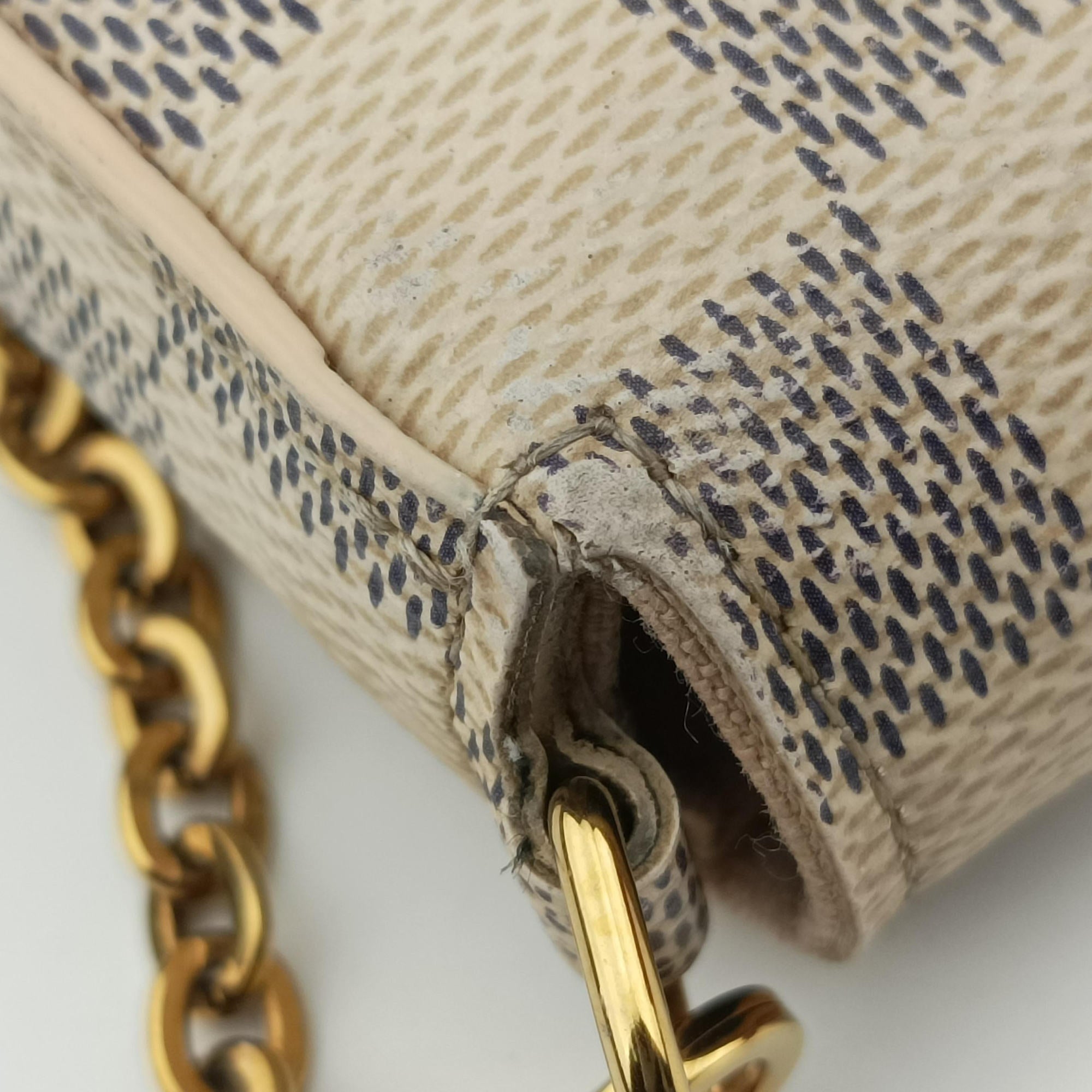 Pre-owned Louis Vuitton Pochette FeLICIE AZUR Damier Canvas N63106 shoulderbag | stylenewstar