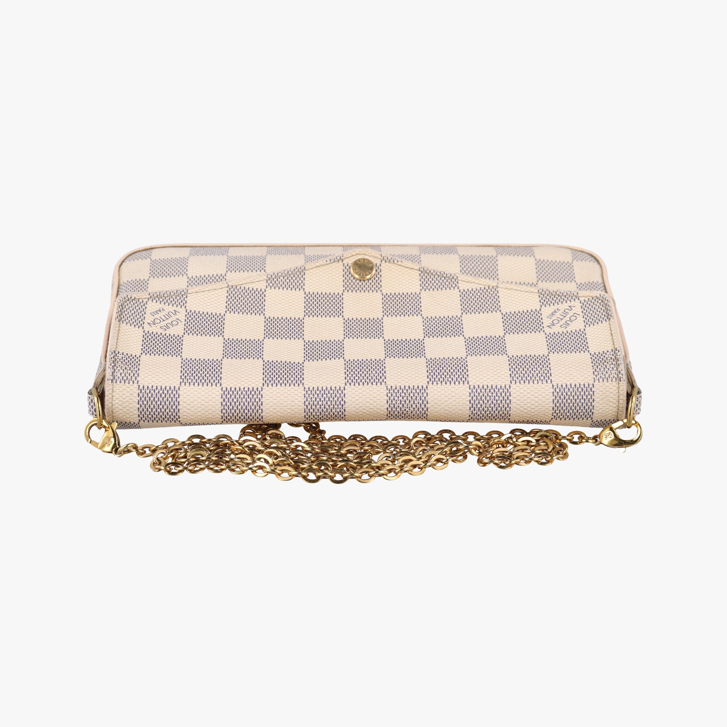 Pre-owned Louis Vuitton Pochette FeLICIE AZUR Damier Canvas N63106 shoulderbag | stylenewstar