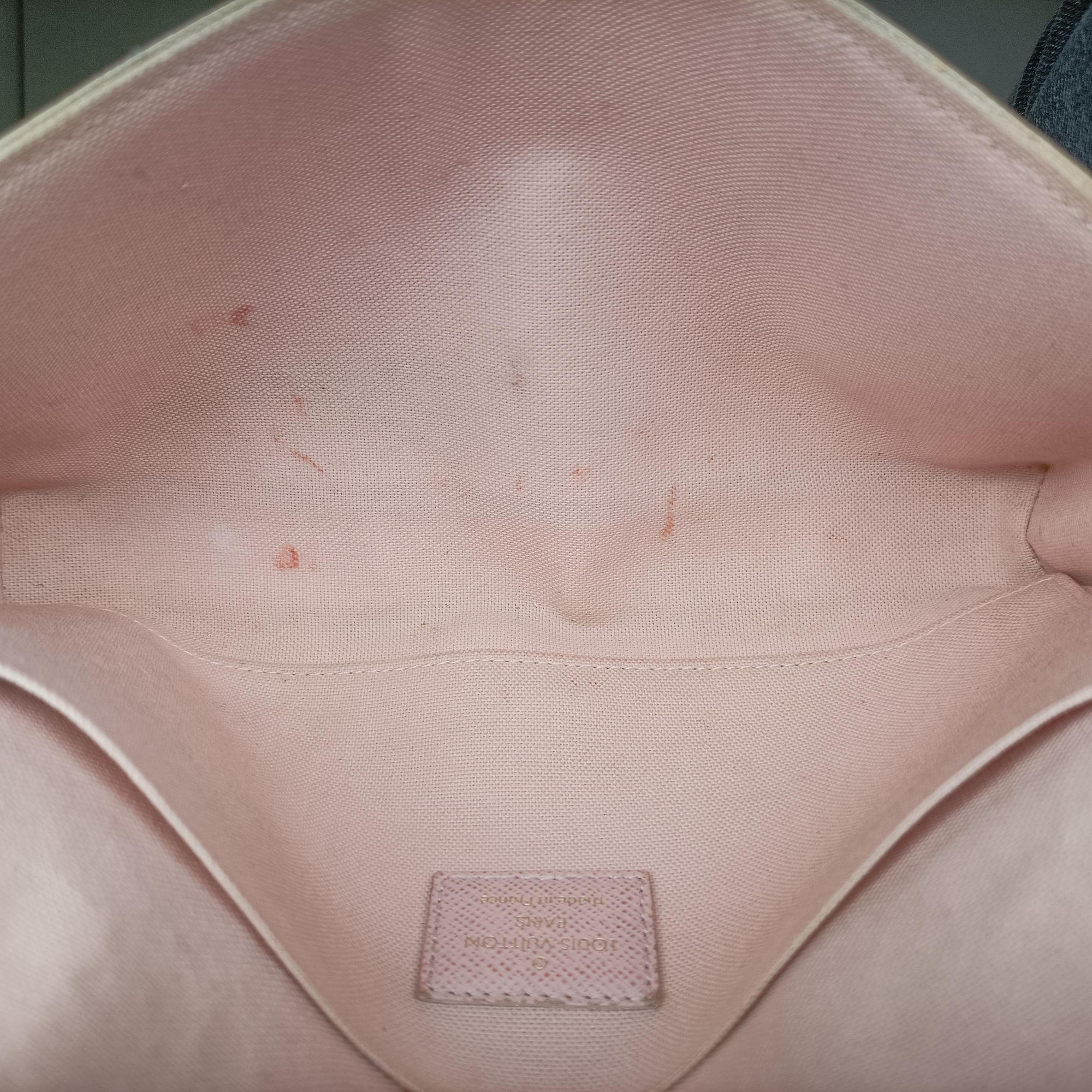 Pre-owned Louis Vuitton Pochette FeLICIE AZUR Damier Canvas N63106 shoulderbag | stylenewstar