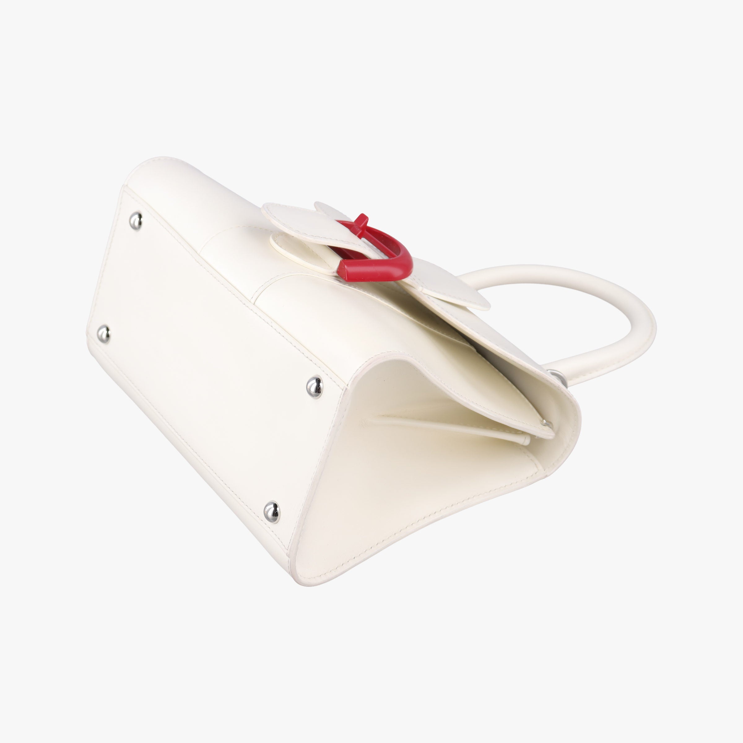 Pre-owned Delvaux Brillant mini White Leather  handbag | stylenewstar