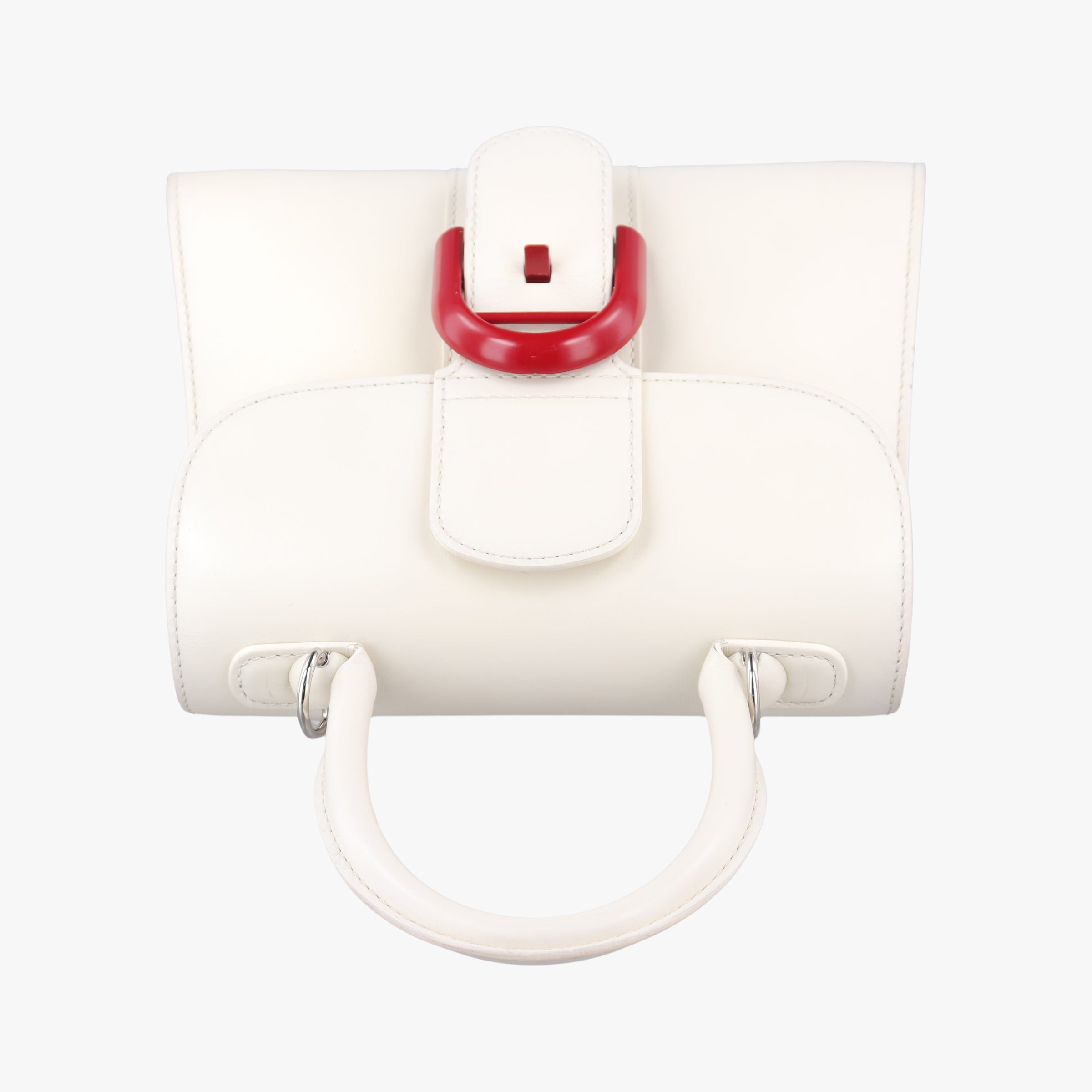 Pre-owned Delvaux Brillant mini White Leather  handbag | stylenewstar