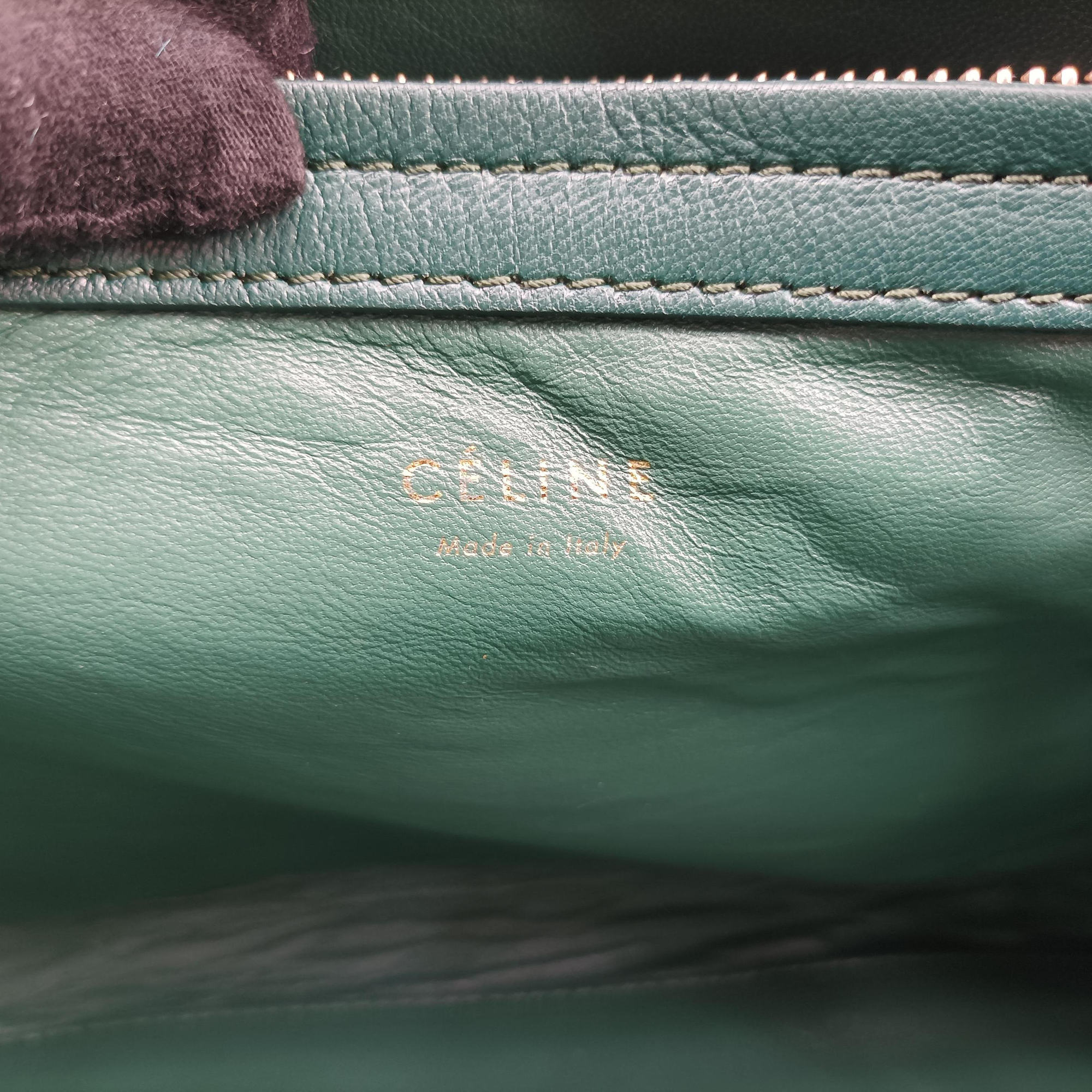Pre-owned Celine Luggage Square Phantom Green Pony Hair  handbag | stylenewstar
