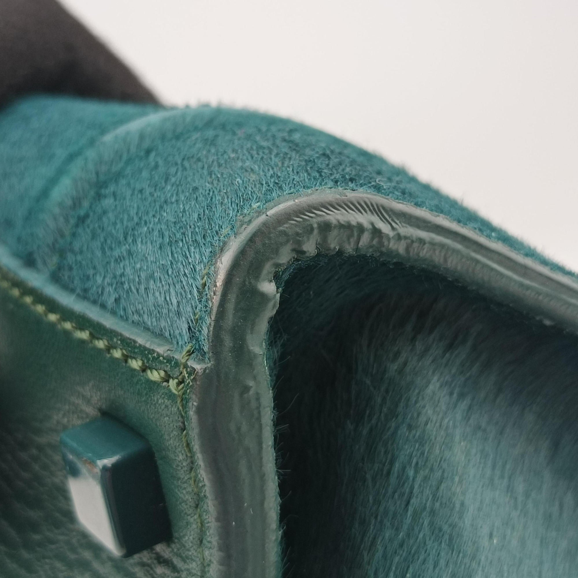 Pre-owned Celine Luggage Square Phantom Green Pony Hair  handbag | stylenewstar