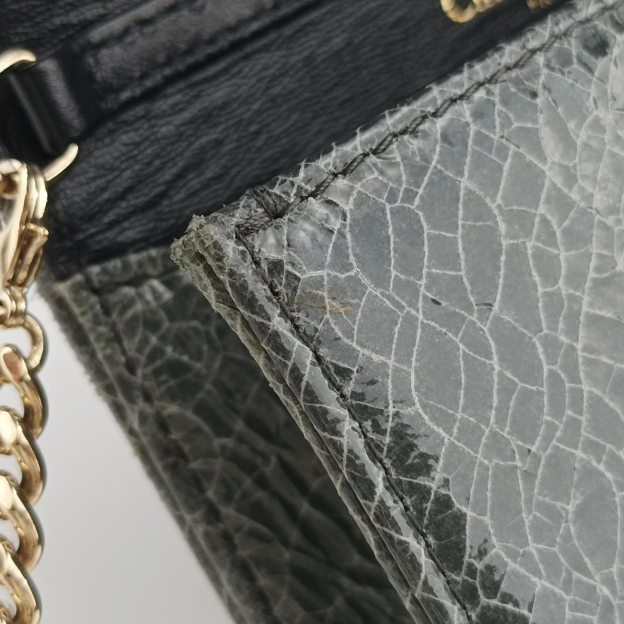 Pre-owned Christian Dior Diorama Grey Leather  shoulderbag | stylenewstar