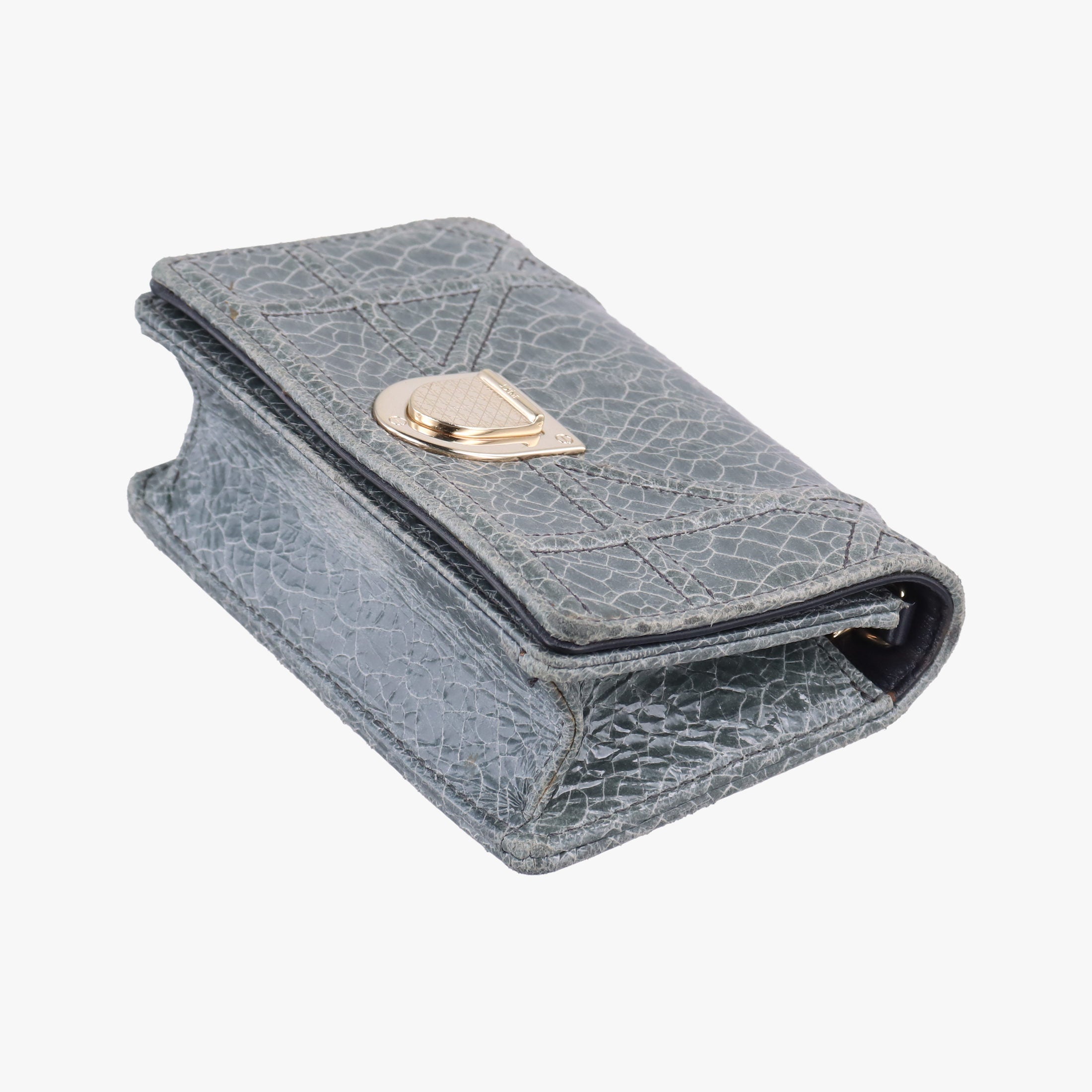 Pre-owned Christian Dior Diorama Grey Leather  shoulderbag | stylenewstar