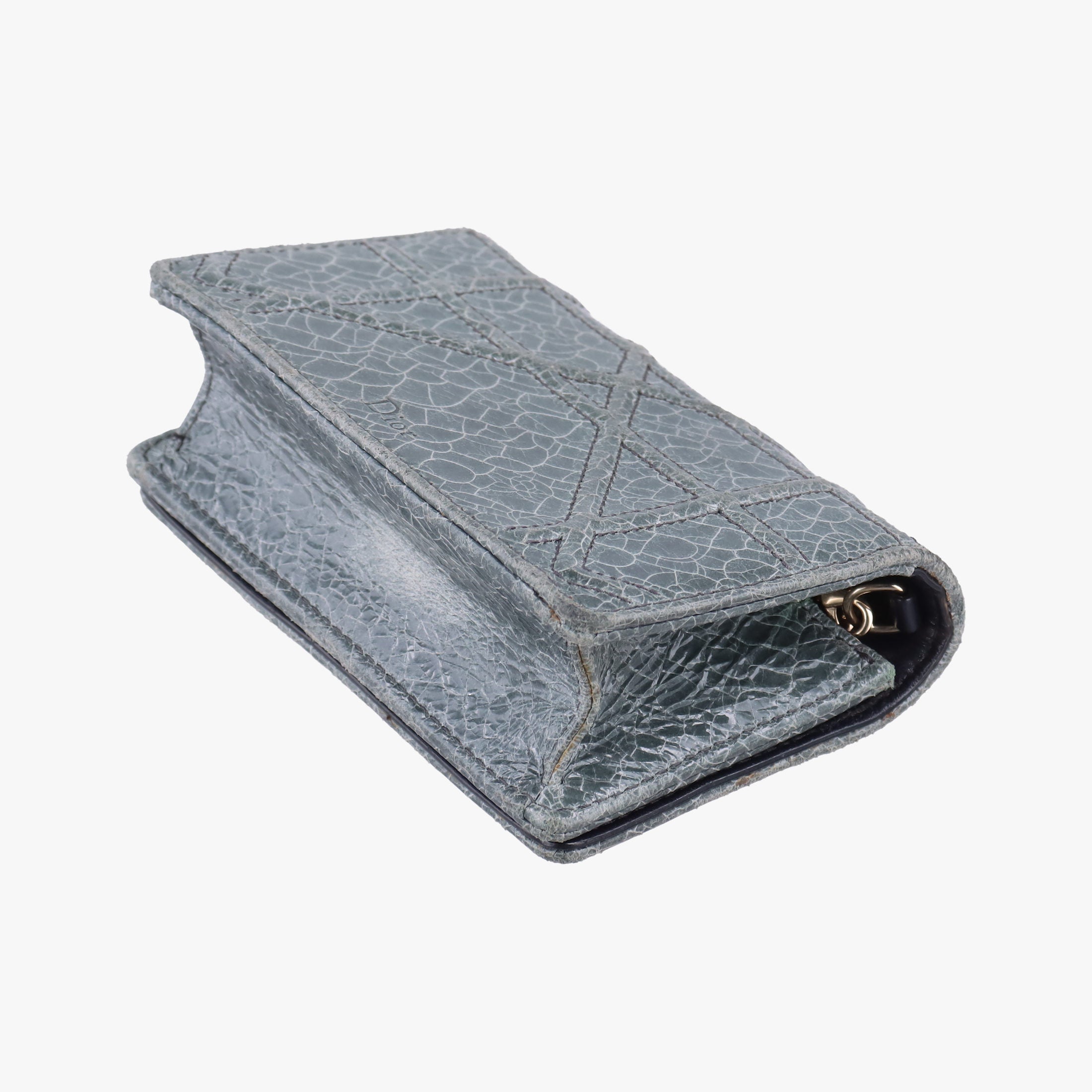 Pre-owned Christian Dior Diorama Grey Leather  shoulderbag | stylenewstar