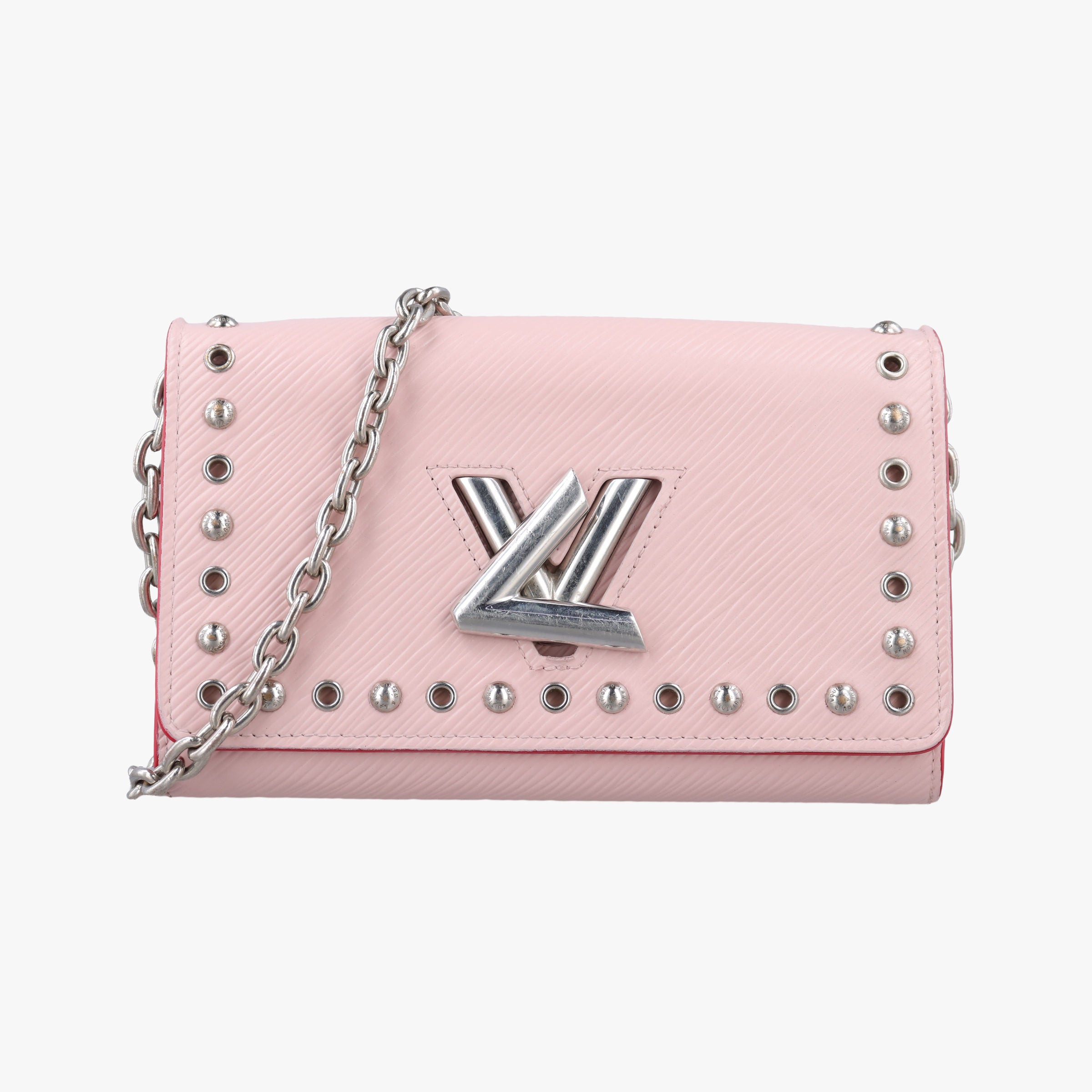 Pre-owned Louis Vuitton Twist Chain Wallet Rose Ballerine Epi M62307 shoulderbag | stylenewstar