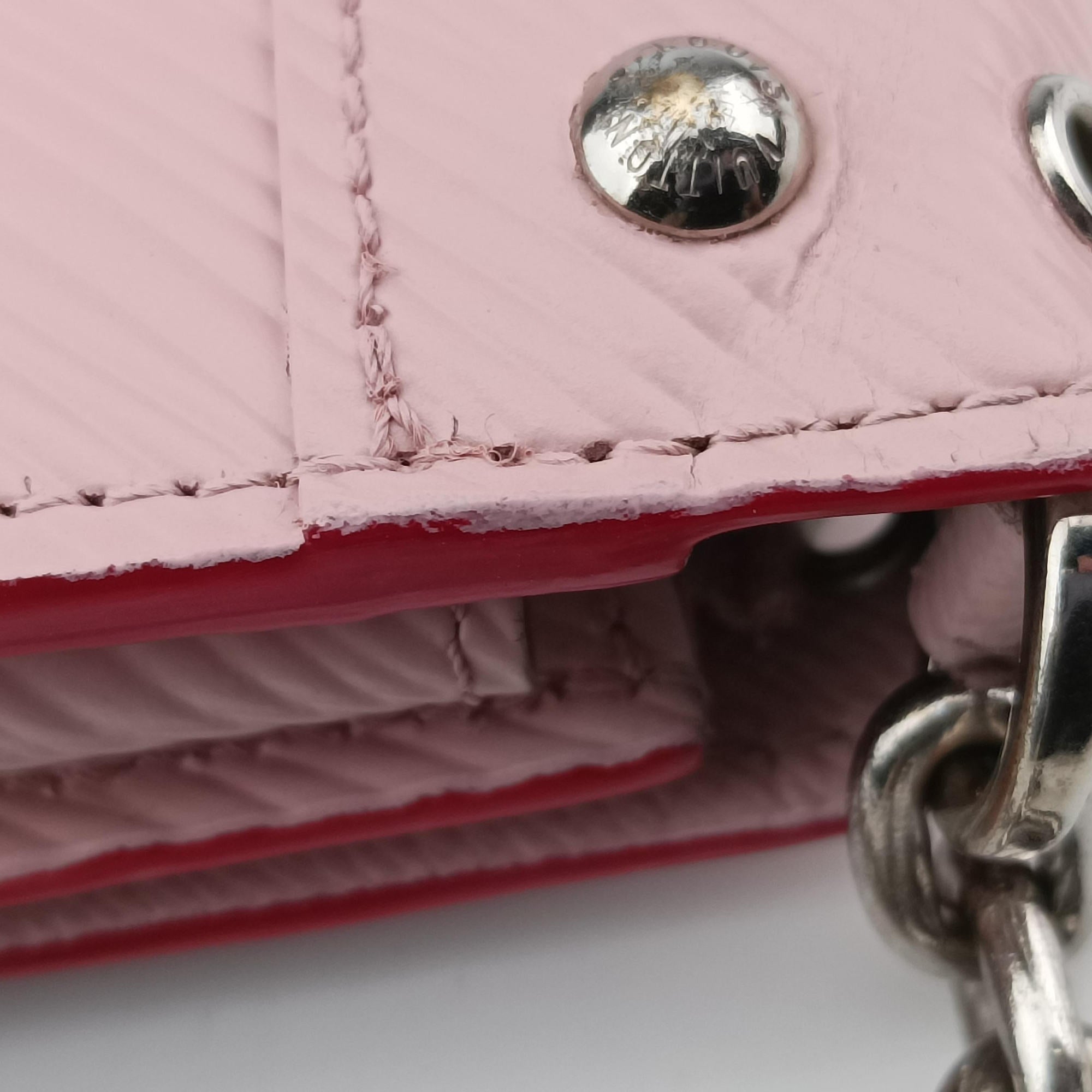 Pre-owned Louis Vuitton Twist Chain Wallet Rose Ballerine Epi M62307 shoulderbag | stylenewstar