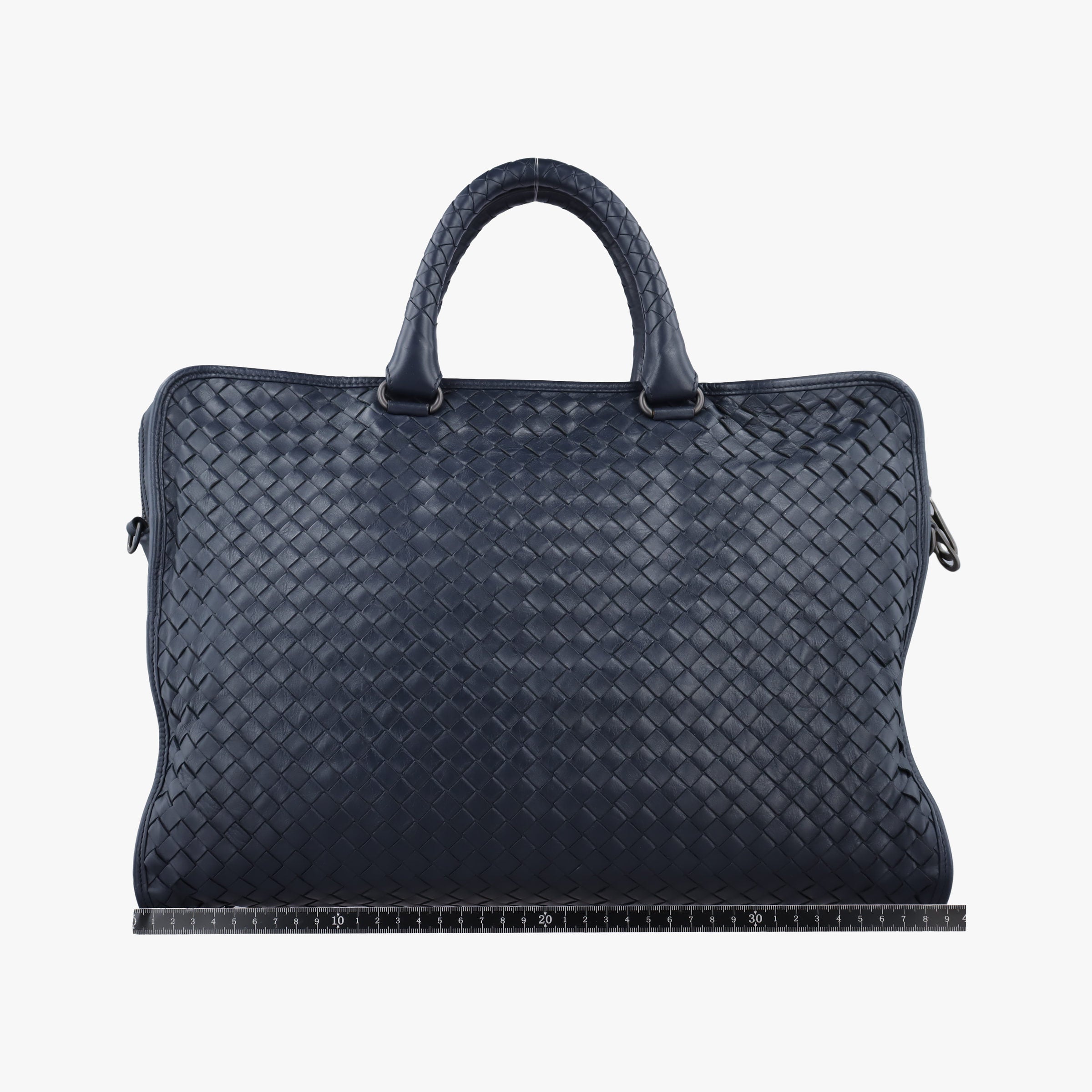 Pre-owned Bottega Veneta Intrecciato Navy lambskin  shoulderbag | stylenewstar