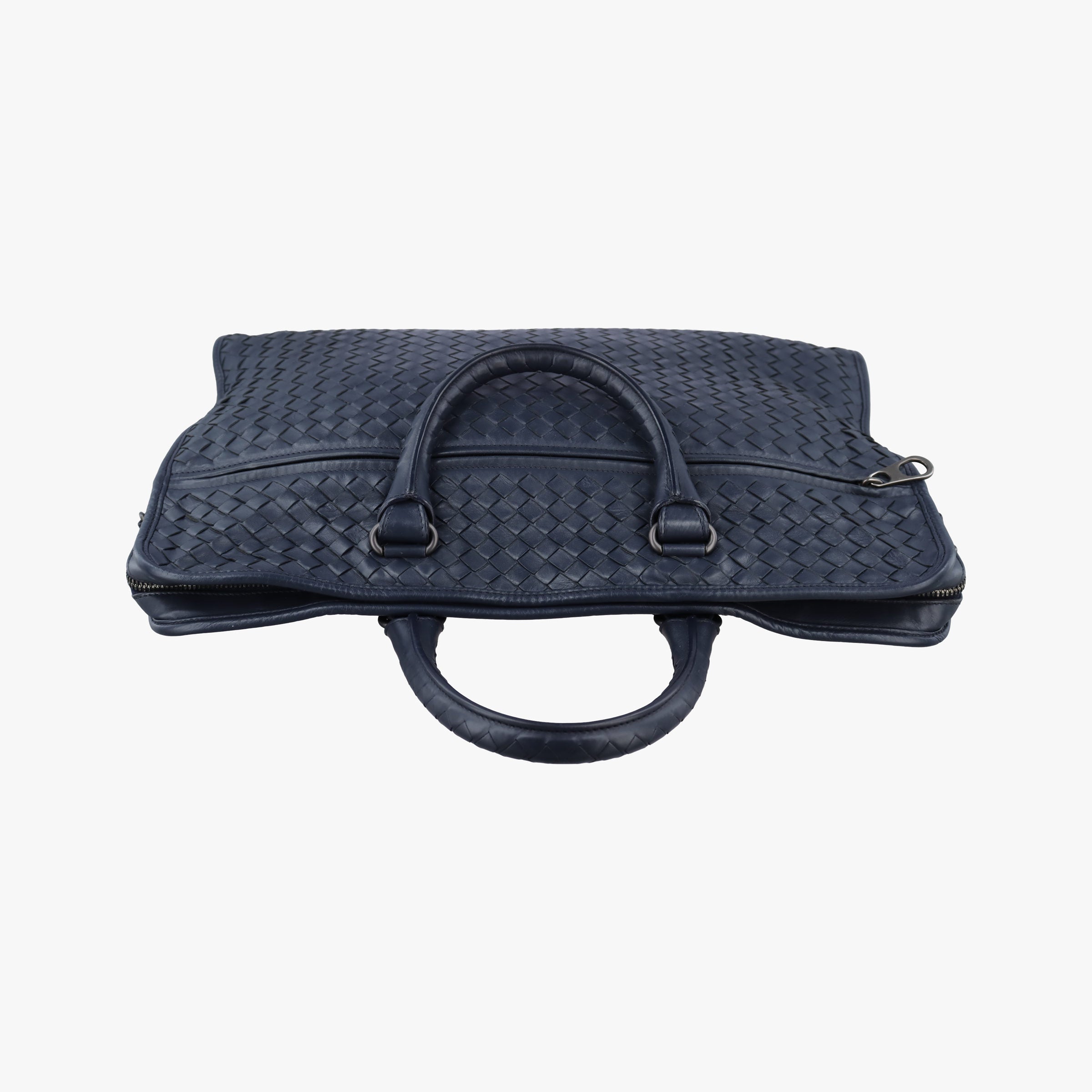 Pre-owned Bottega Veneta Intrecciato Navy lambskin  shoulderbag | stylenewstar