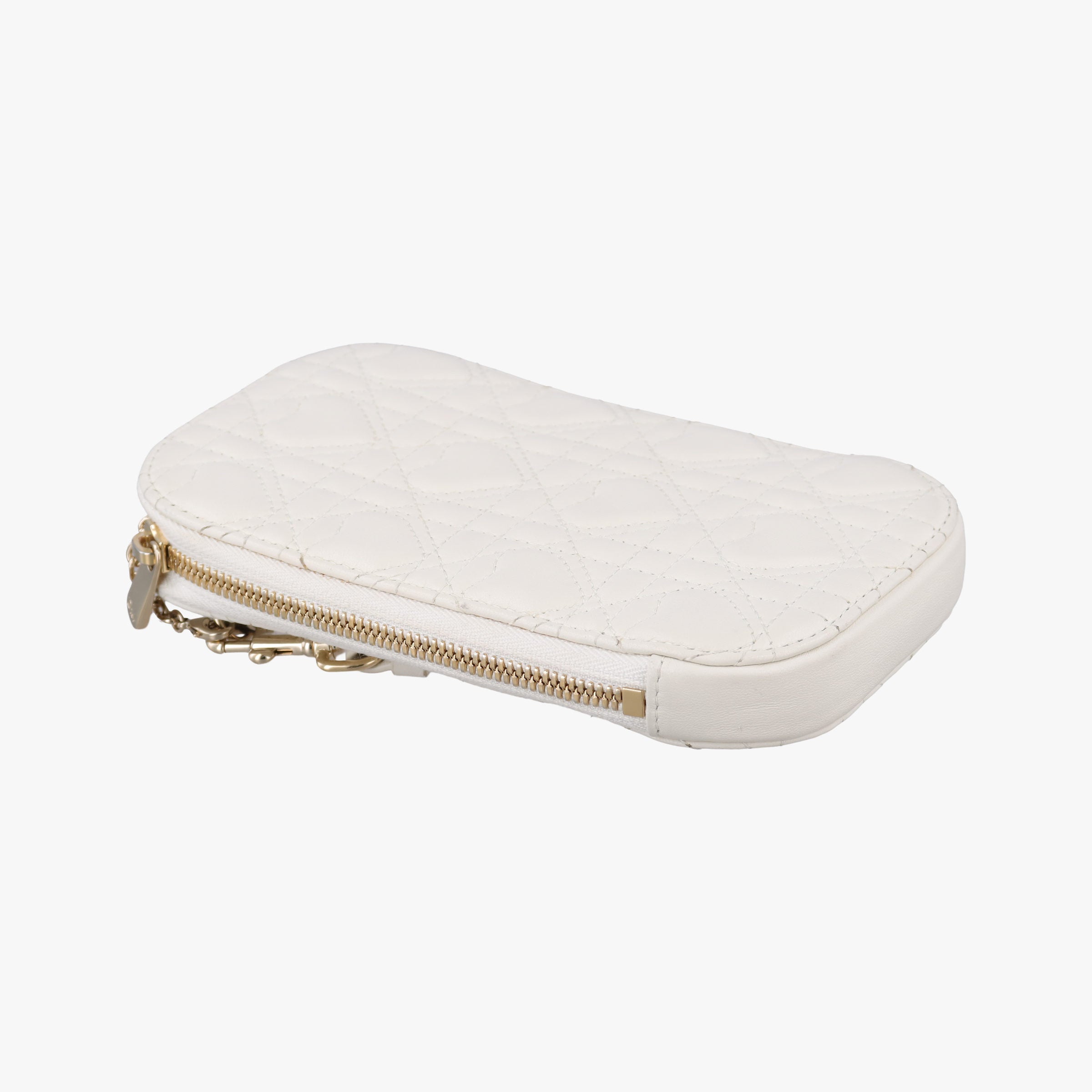 Secondhand Christian Dior Lady Dior Call'in Dior White Lambskin  shoulderbag | stylenewstar