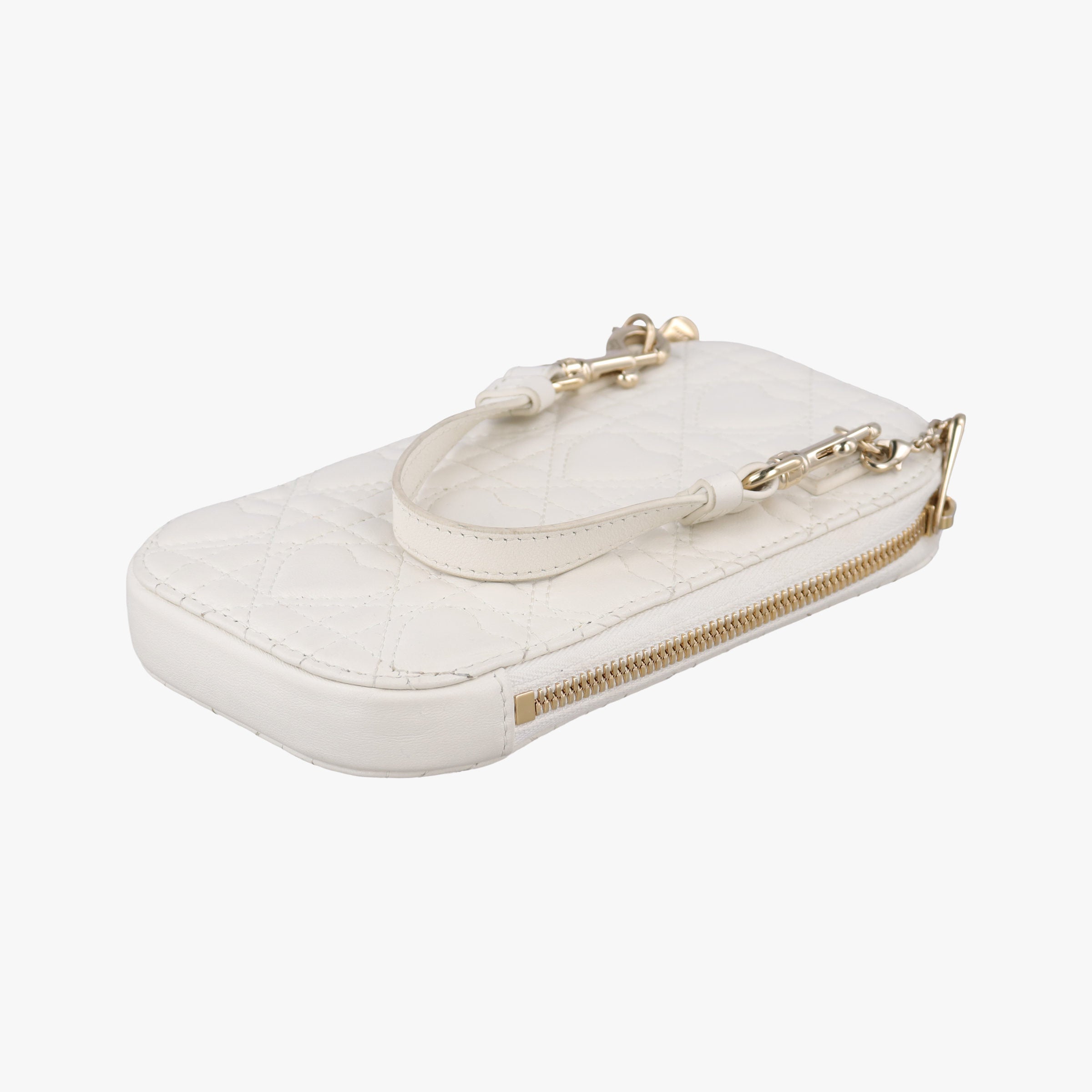 Secondhand Christian Dior Lady Dior Call'in Dior White Lambskin  shoulderbag | stylenewstar