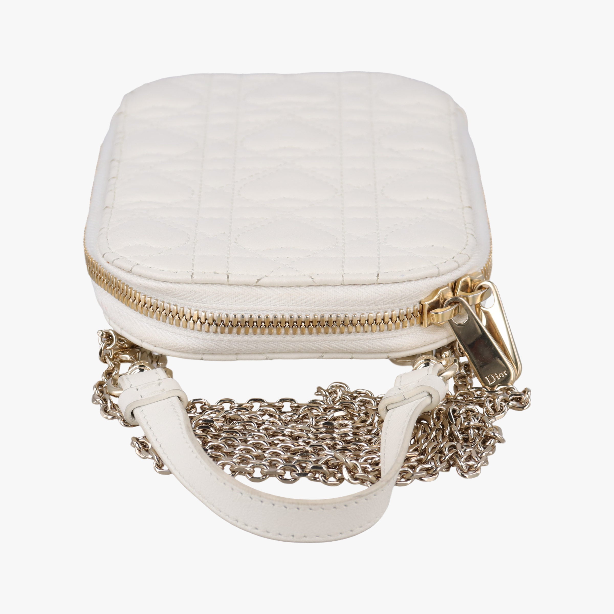 Secondhand Christian Dior Lady Dior Call'in Dior White Lambskin  shoulderbag | stylenewstar
