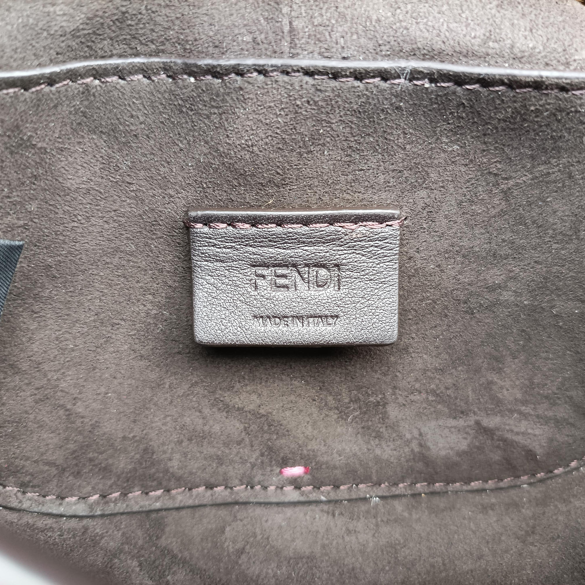 Pre-owned Fendi C'mon Small Rose Leather 7AS219 shoulderbag | stylenewstar