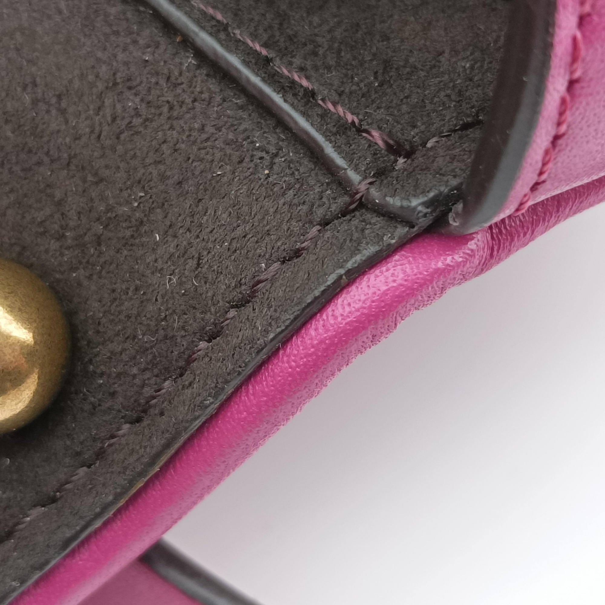 Pre-owned Fendi C'mon Small Rose Leather 7AS219 shoulderbag | stylenewstar