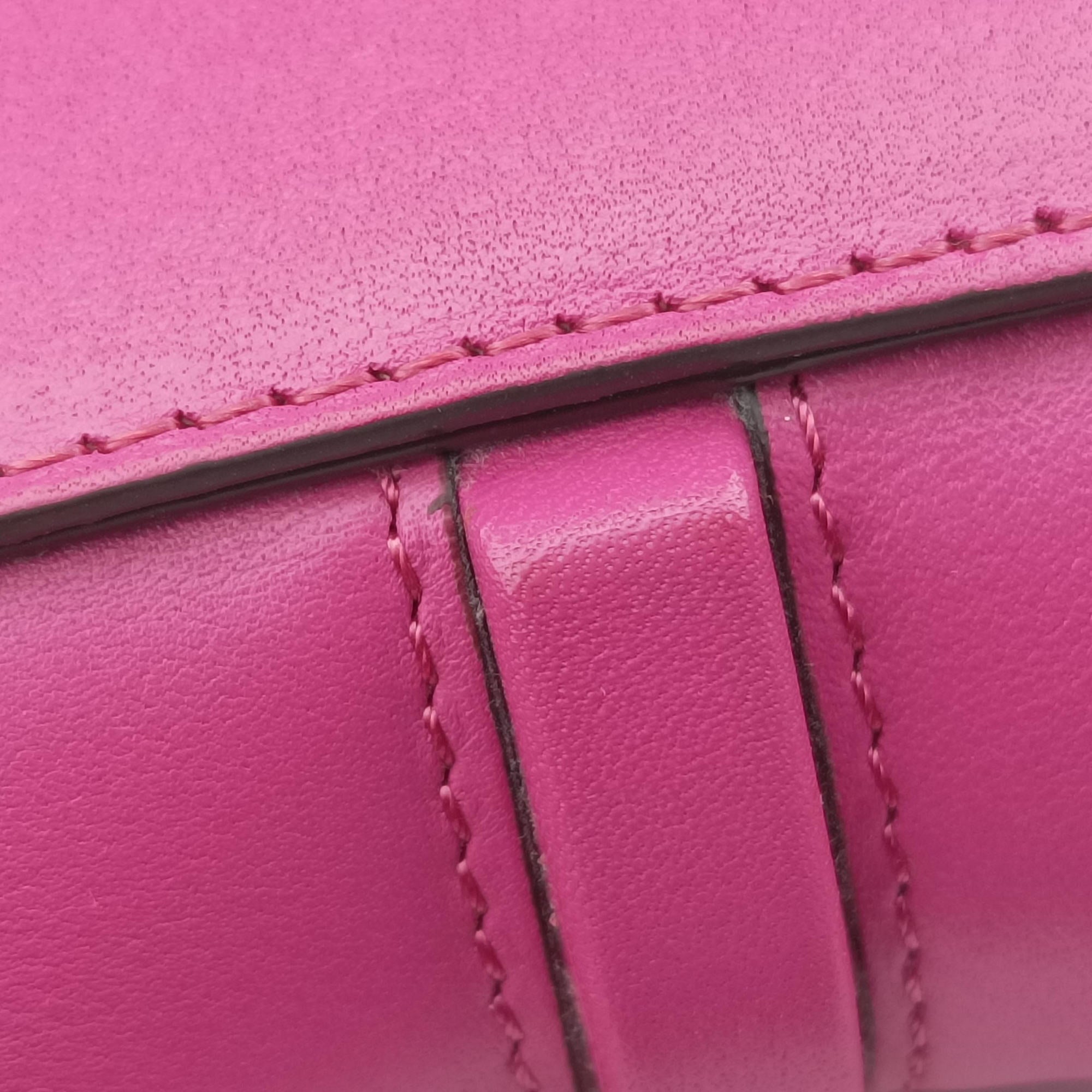 Pre-owned Fendi C'mon Small Rose Leather 7AS219 shoulderbag | stylenewstar