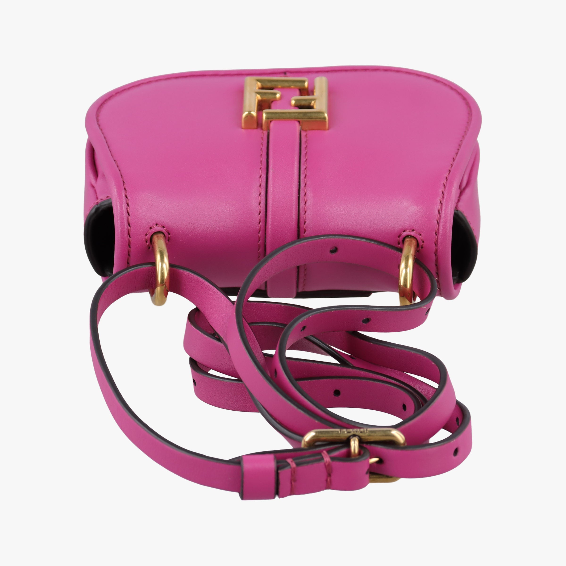Pre-owned Fendi C'mon Small Rose Leather 7AS219 shoulderbag | stylenewstar