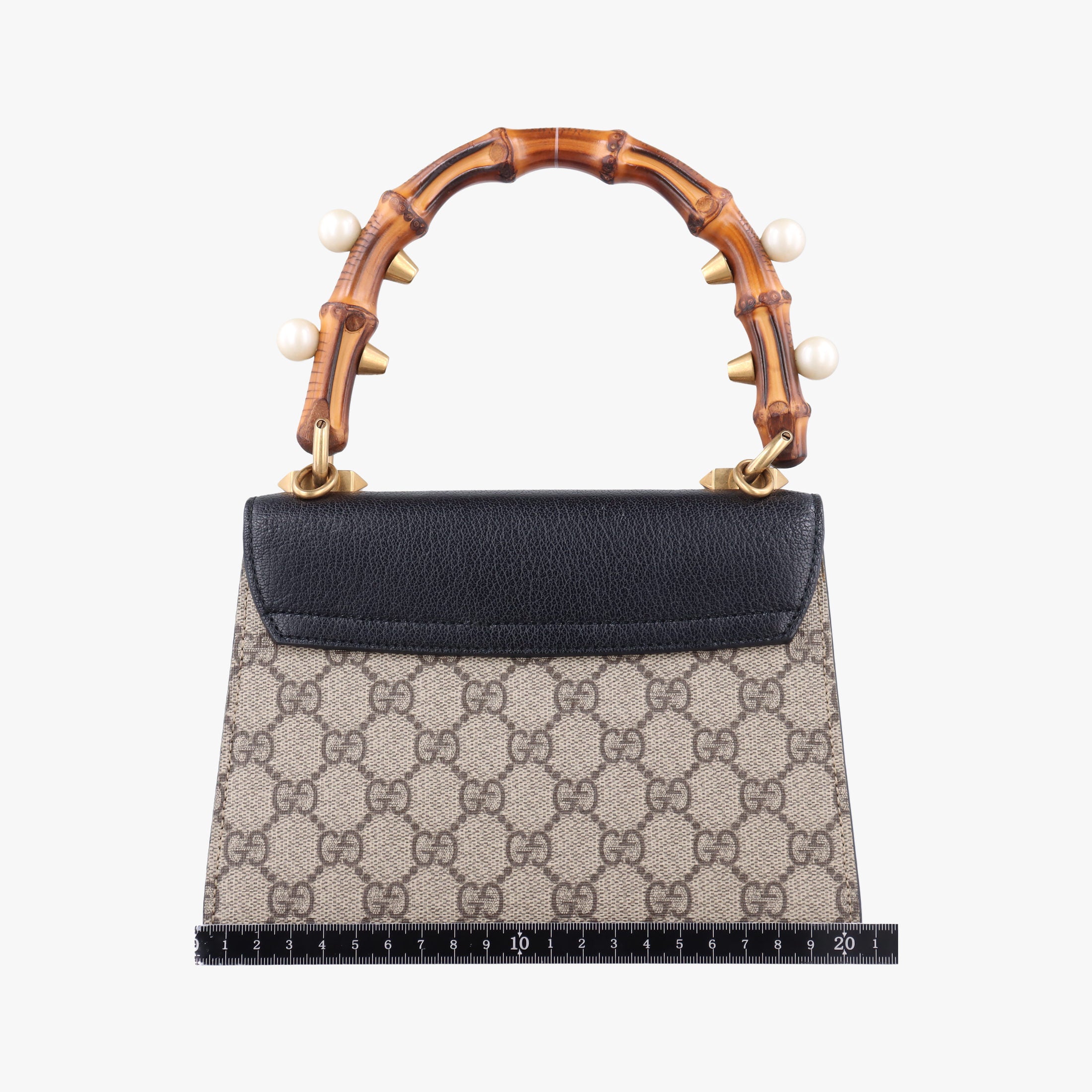 Pre-owned Gucci Fox Brooch Bamboo Beige×Multicolour PVC coated canvas×leather 466428 handbag | stylenewstar