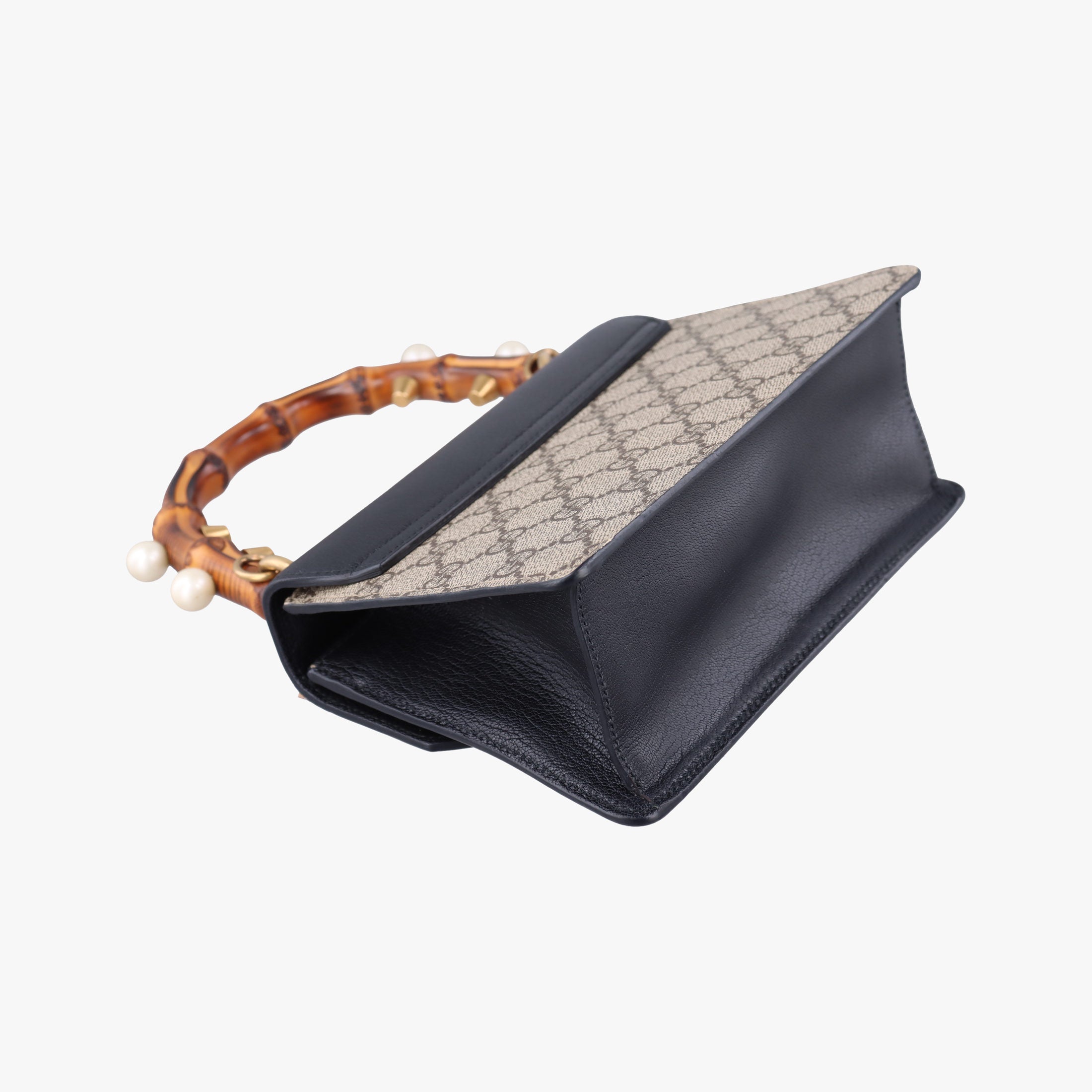 Pre-owned Gucci Fox Brooch Bamboo Beige×Multicolour PVC coated canvas×leather 466428 handbag | stylenewstar
