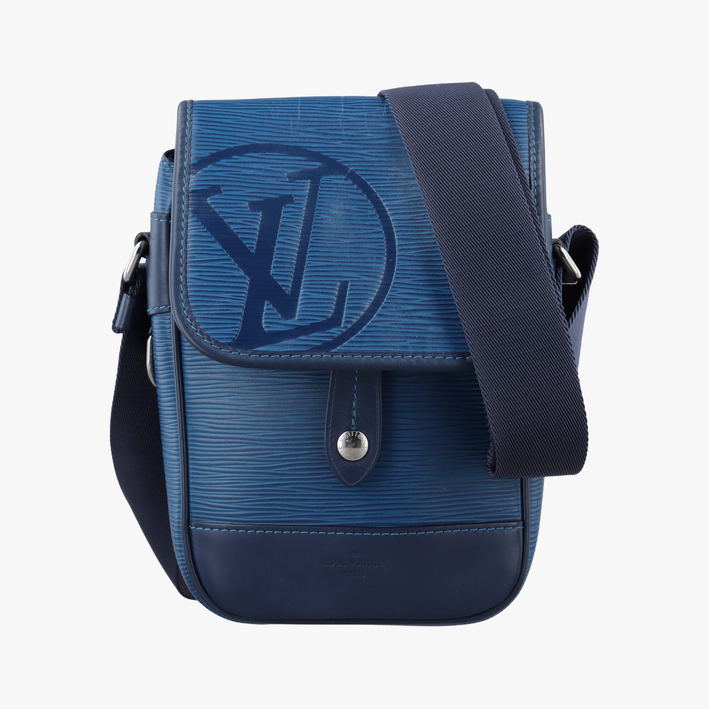Pre-owned Louis Vuitton Downtown BB Messenger Blue Azur Epi ×leather M53497 shoulderbag | stylenewstar