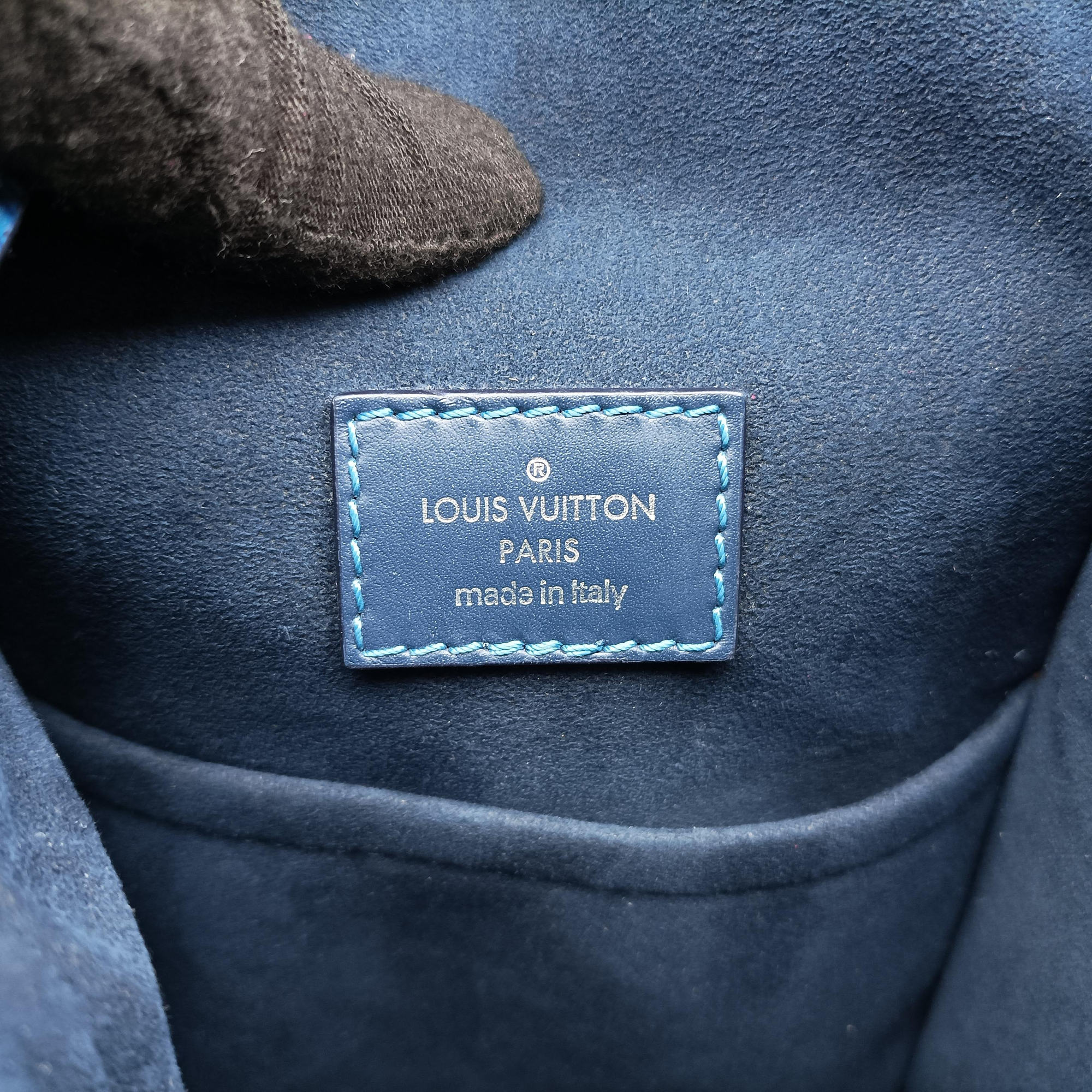 Pre-owned Louis Vuitton Downtown BB Messenger Blue Azur Epi ×leather M53497 shoulderbag | stylenewstar