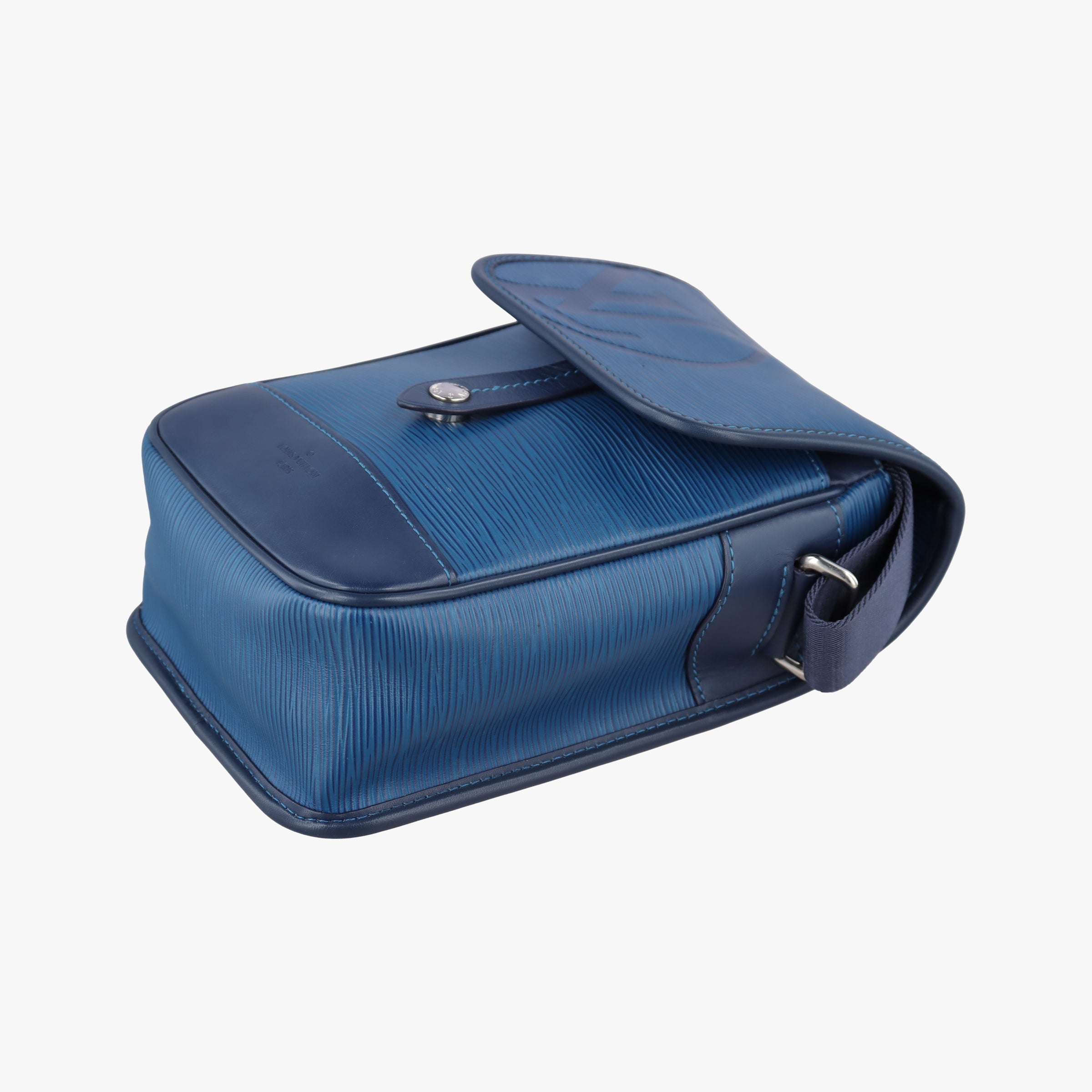 Pre-owned Louis Vuitton Downtown BB Messenger Blue Azur Epi ×leather M53497 shoulderbag | stylenewstar