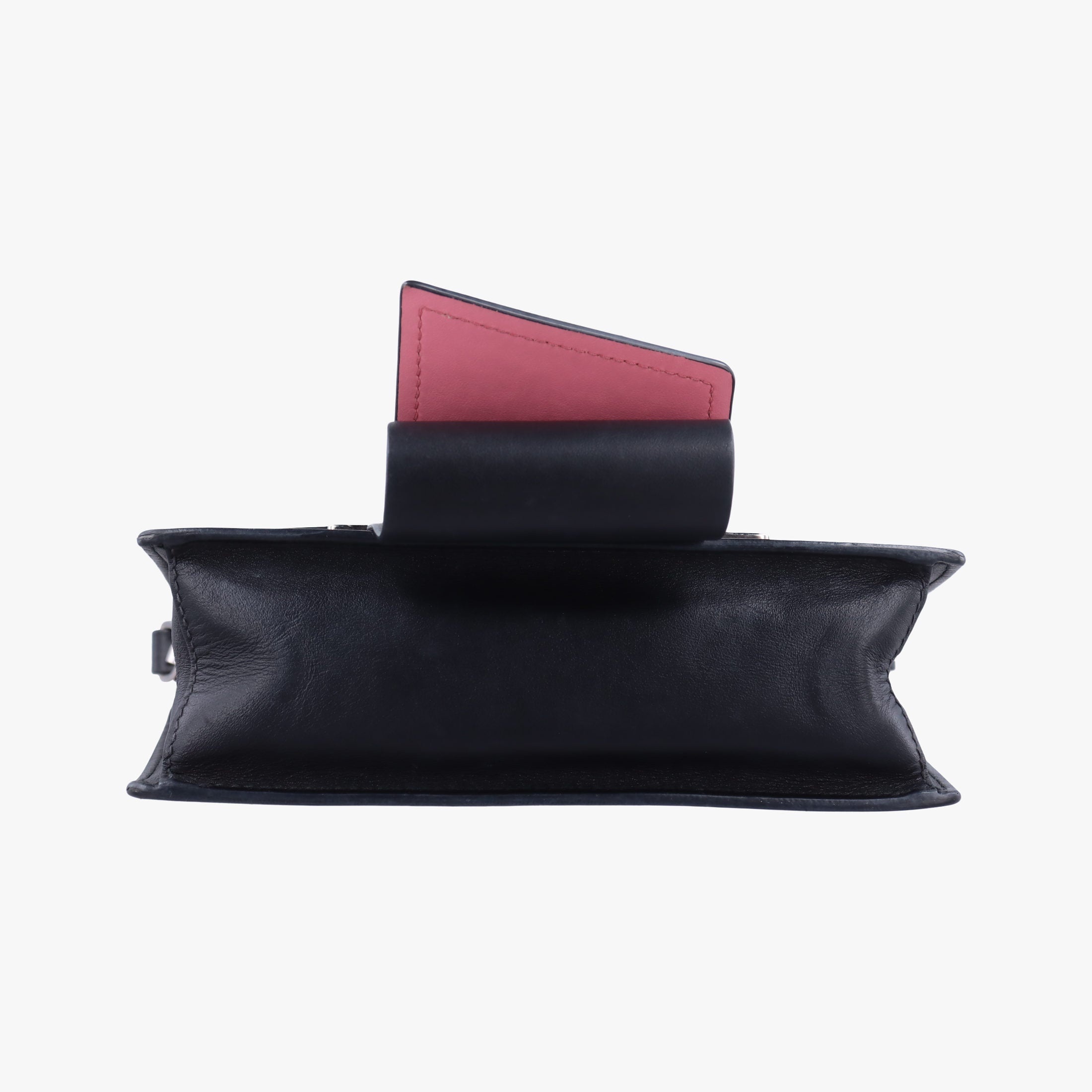 Pre-owned Prada Crystal Ribbons Pink×Black×Multicolour Leather 1BD067 shoulderbag | stylenewstar