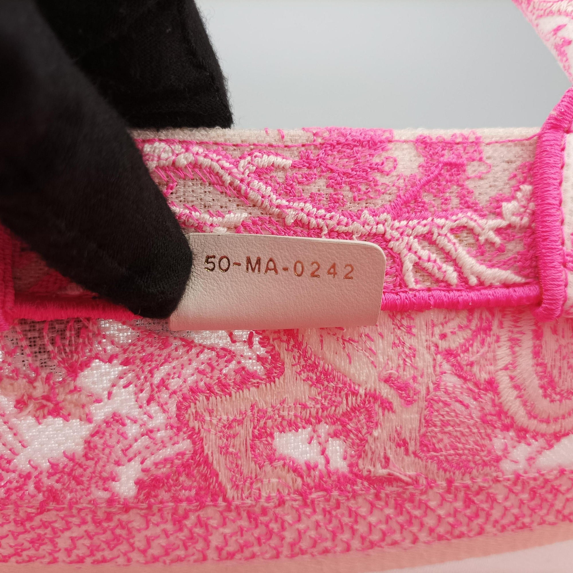 Secondhand Christian Dior Book Tote Small Pink canvas  handbag | stylenewstar