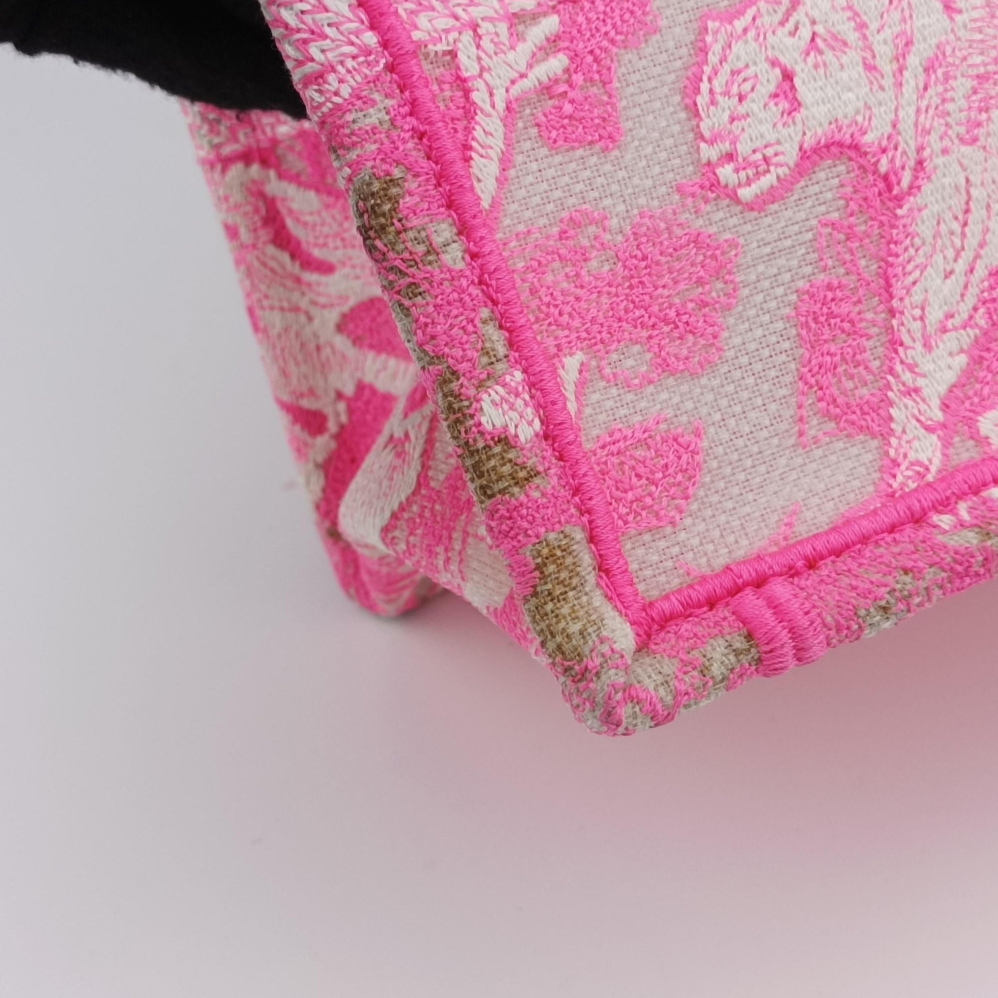 Secondhand Christian Dior Book Tote Small Pink canvas  handbag | stylenewstar