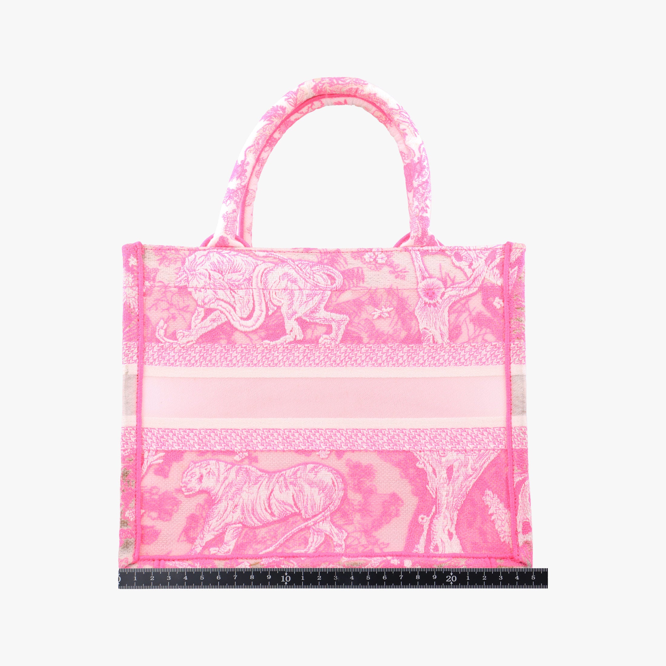 Secondhand Christian Dior Book Tote Small Pink canvas  handbag | stylenewstar