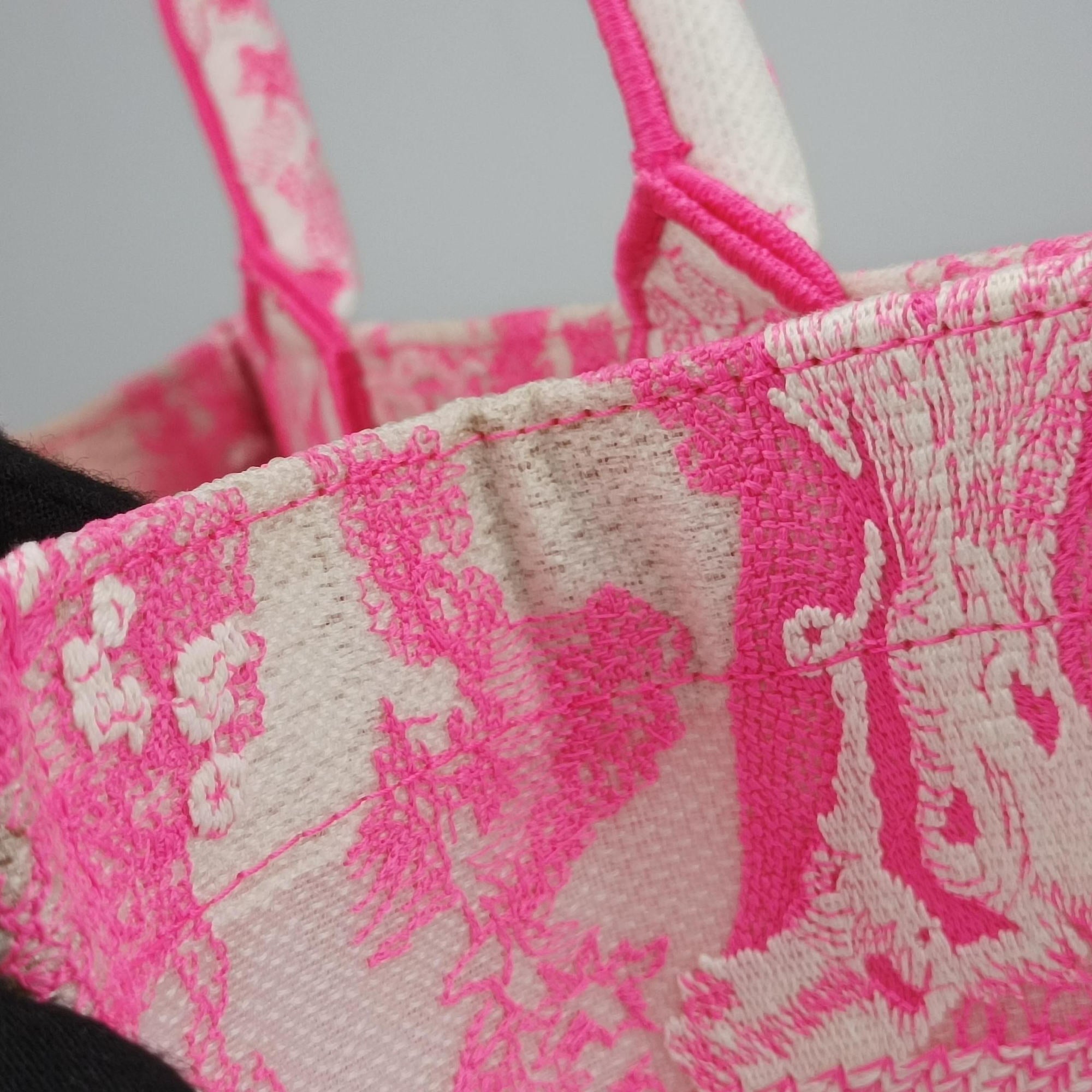 Secondhand Christian Dior Book Tote Small Pink canvas  handbag | stylenewstar