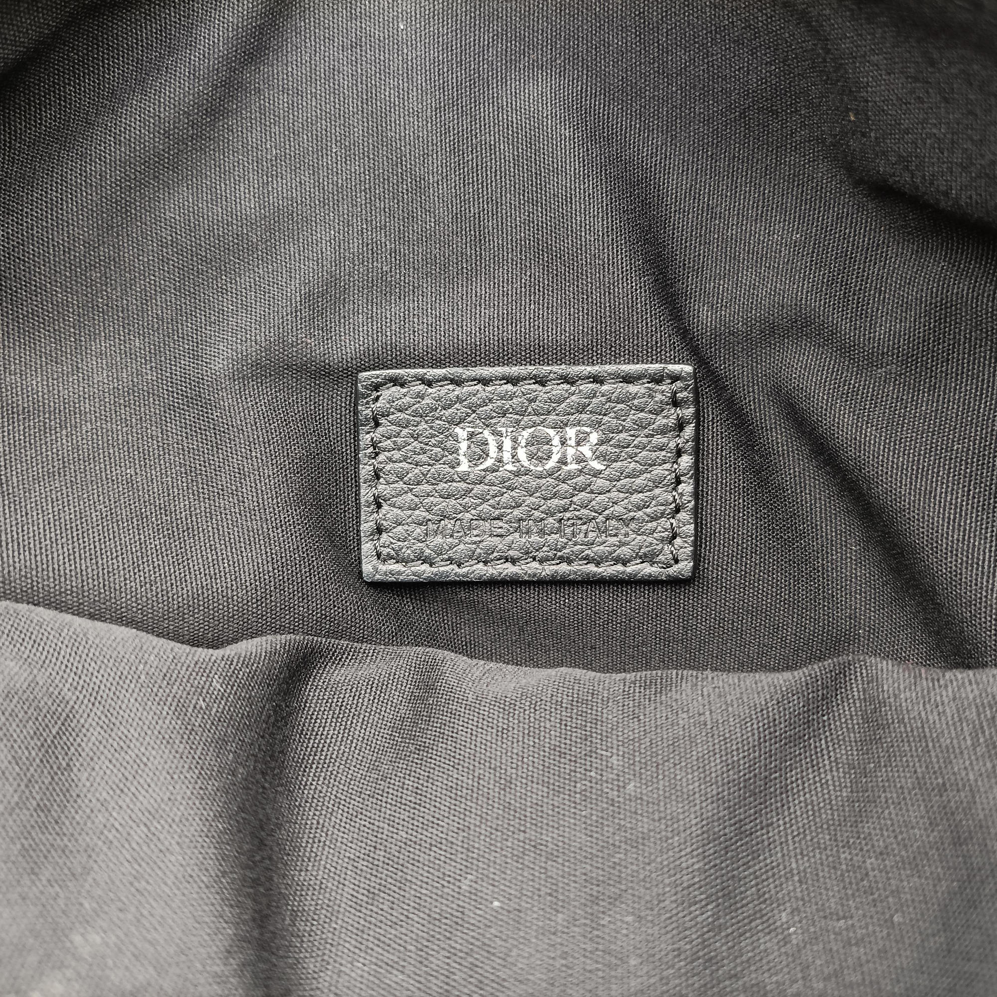 Pre-owned Christian Dior saddle Gray×Navy×Black Jacquard×Leather  bum bag/waist bag | stylenewstar