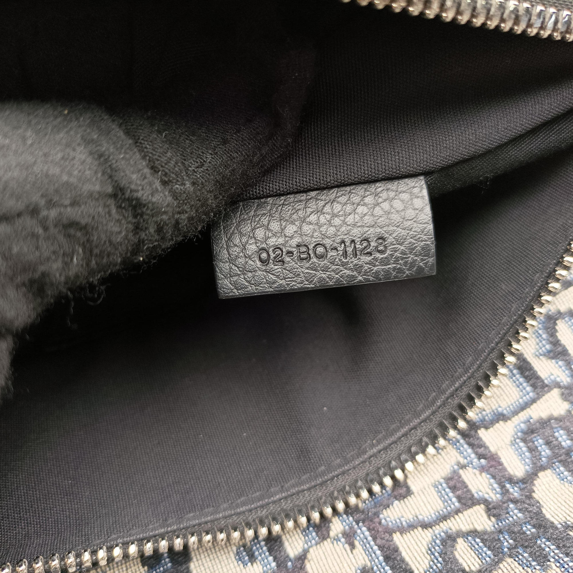 Pre-owned Christian Dior saddle Gray×Navy×Black Jacquard×Leather  bum bag/waist bag | stylenewstar