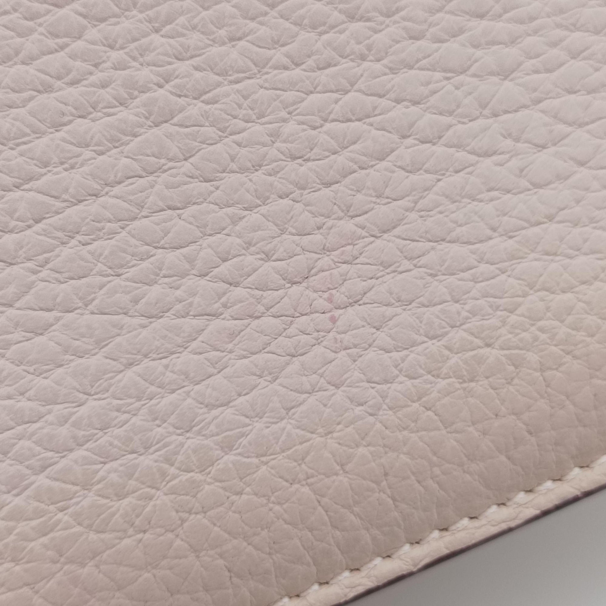 Pre-owned Christian Dior Diorissimo Promenade Envelope Pouch Pink x Light Pink Leather  shoulderbag | stylenewstar