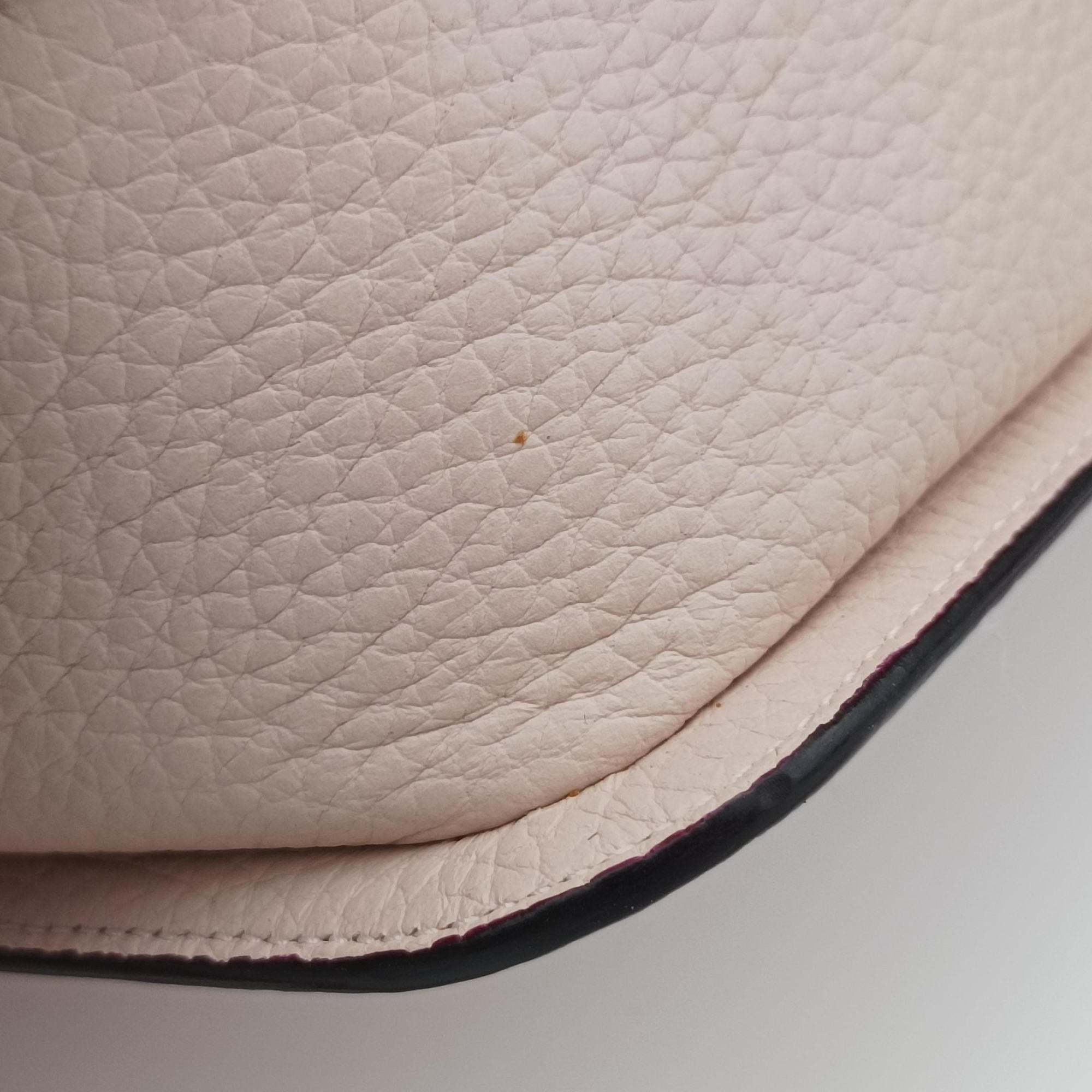 Pre-owned Christian Dior Diorissimo Promenade Envelope Pouch Pink x Light Pink Leather  shoulderbag | stylenewstar