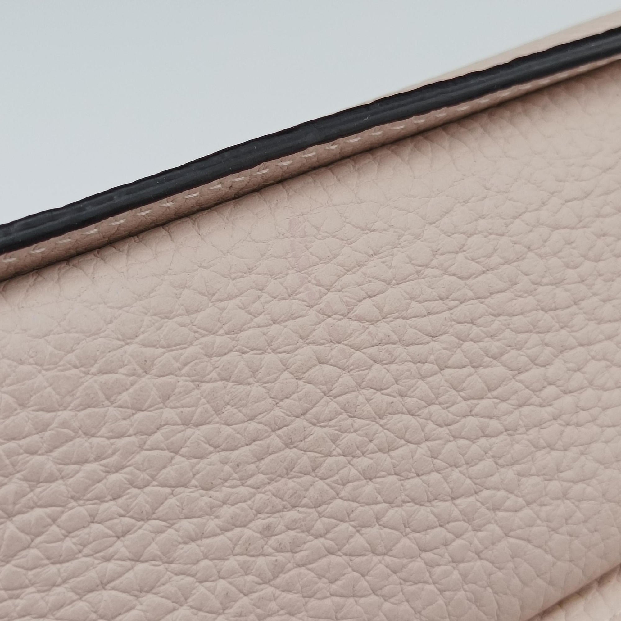Pre-owned Christian Dior Diorissimo Promenade Envelope Pouch Pink x Light Pink Leather  shoulderbag | stylenewstar
