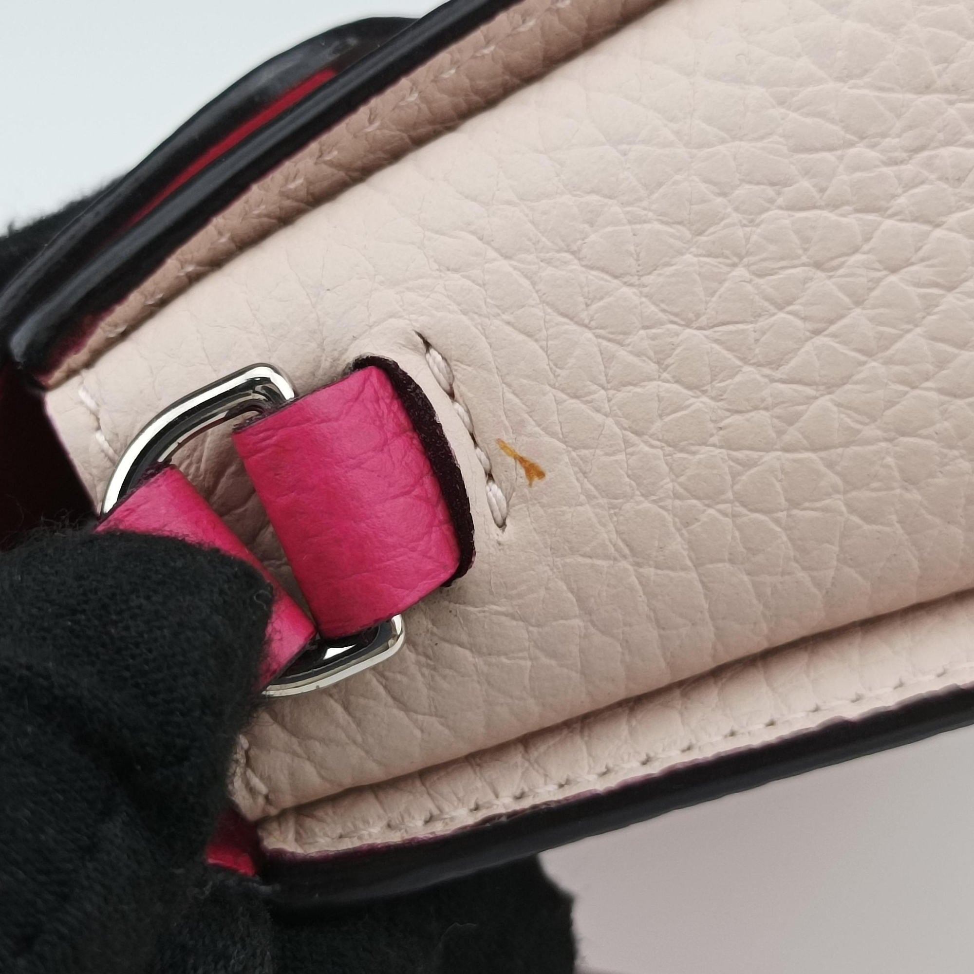 Pre-owned Christian Dior Diorissimo Promenade Envelope Pouch Pink x Light Pink Leather  shoulderbag | stylenewstar