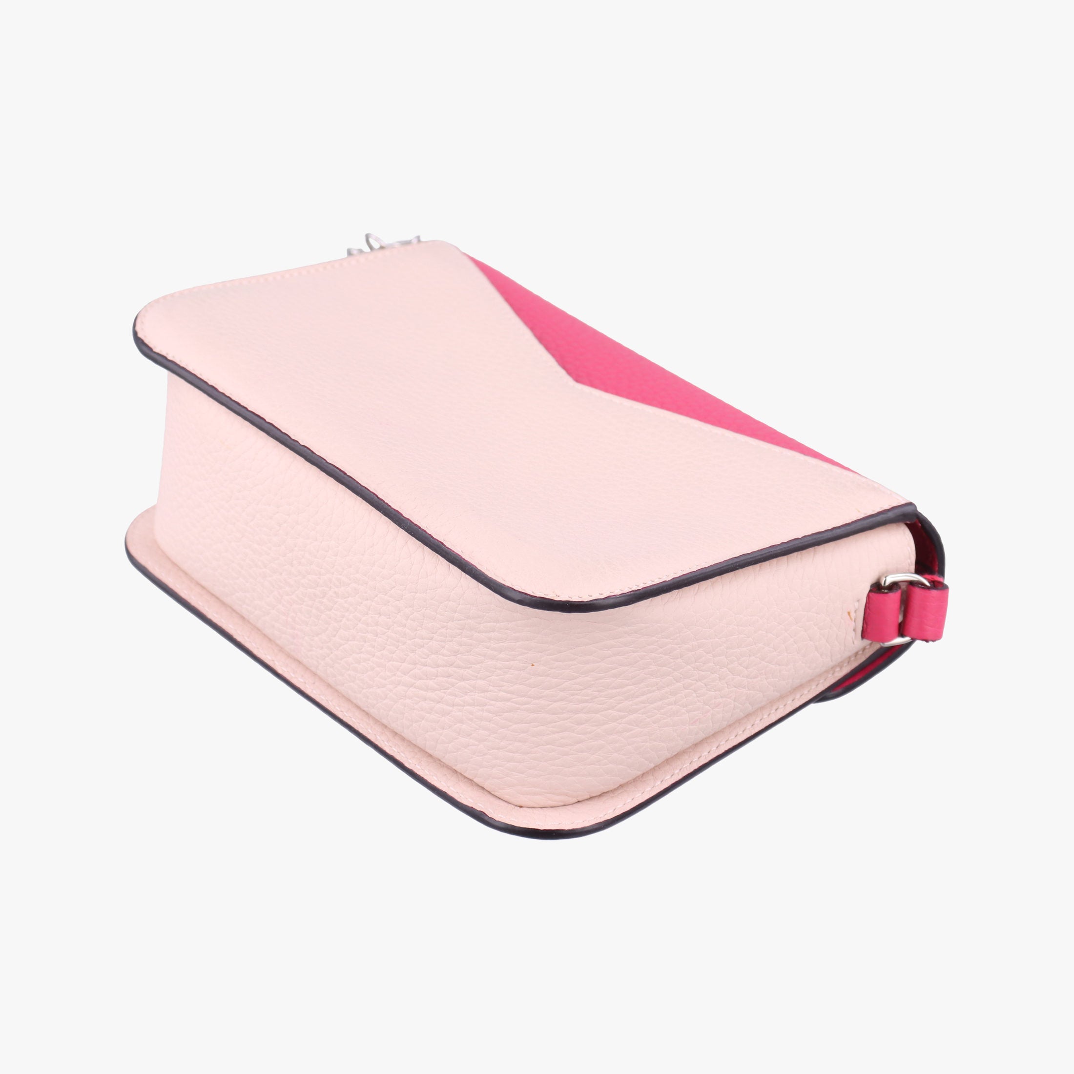Pre-owned Christian Dior Diorissimo Promenade Envelope Pouch Pink x Light Pink Leather  shoulderbag | stylenewstar