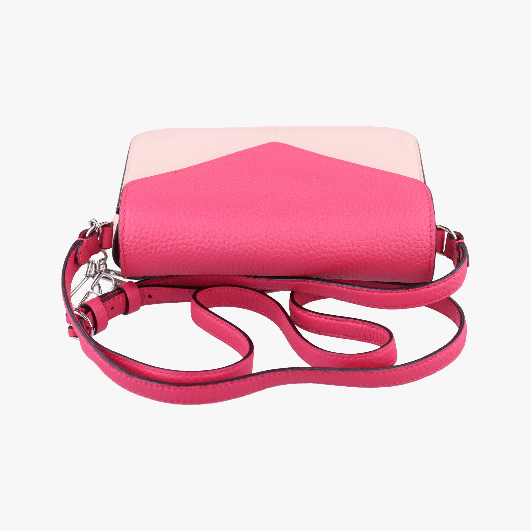 Pre-owned Christian Dior Diorissimo Promenade Envelope Pouch Pink x Light Pink Leather  shoulderbag | stylenewstar