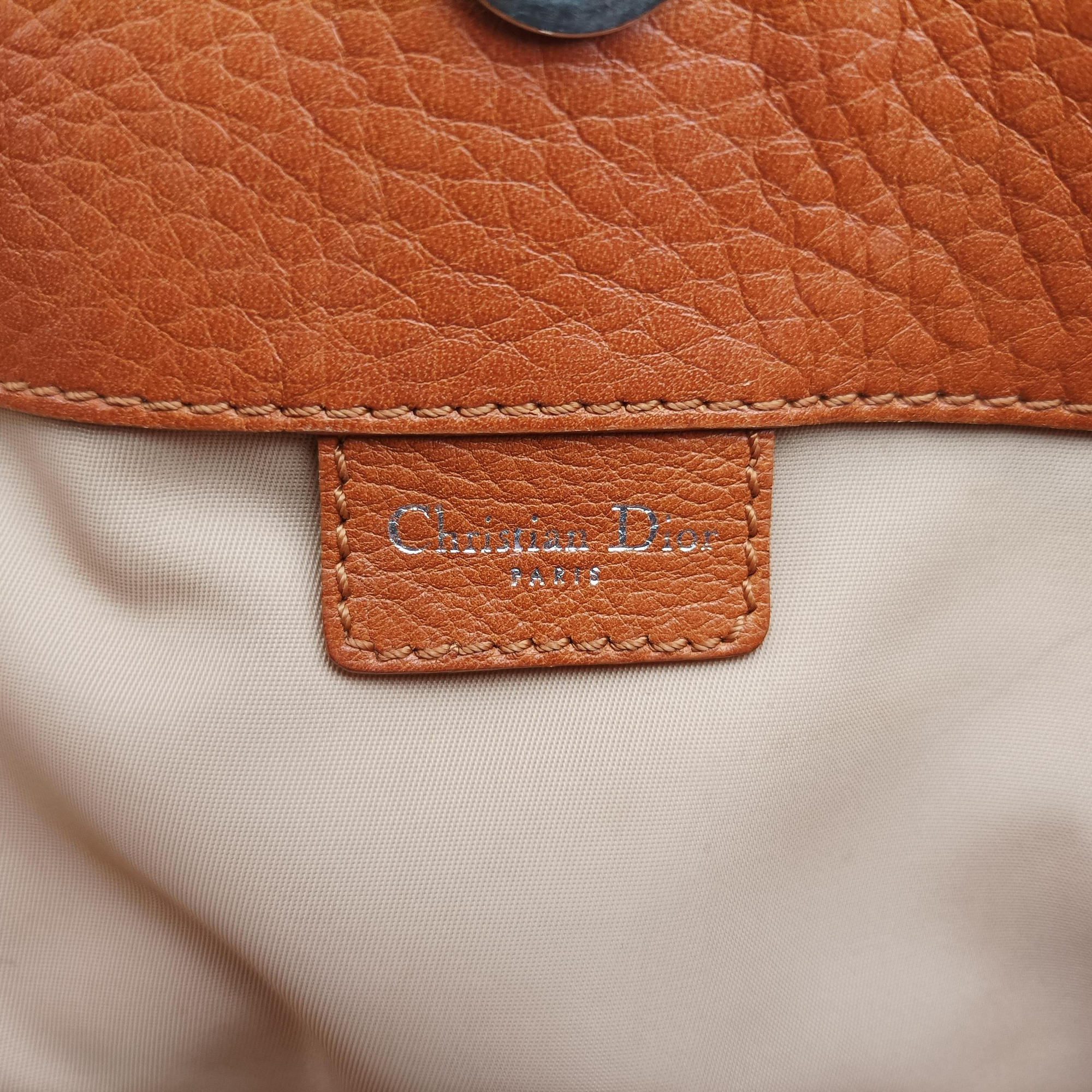 Pre-owned Christian Dior Street Chic Trotter Brown×Beige Canvas×Leather  handbag | stylenewstar