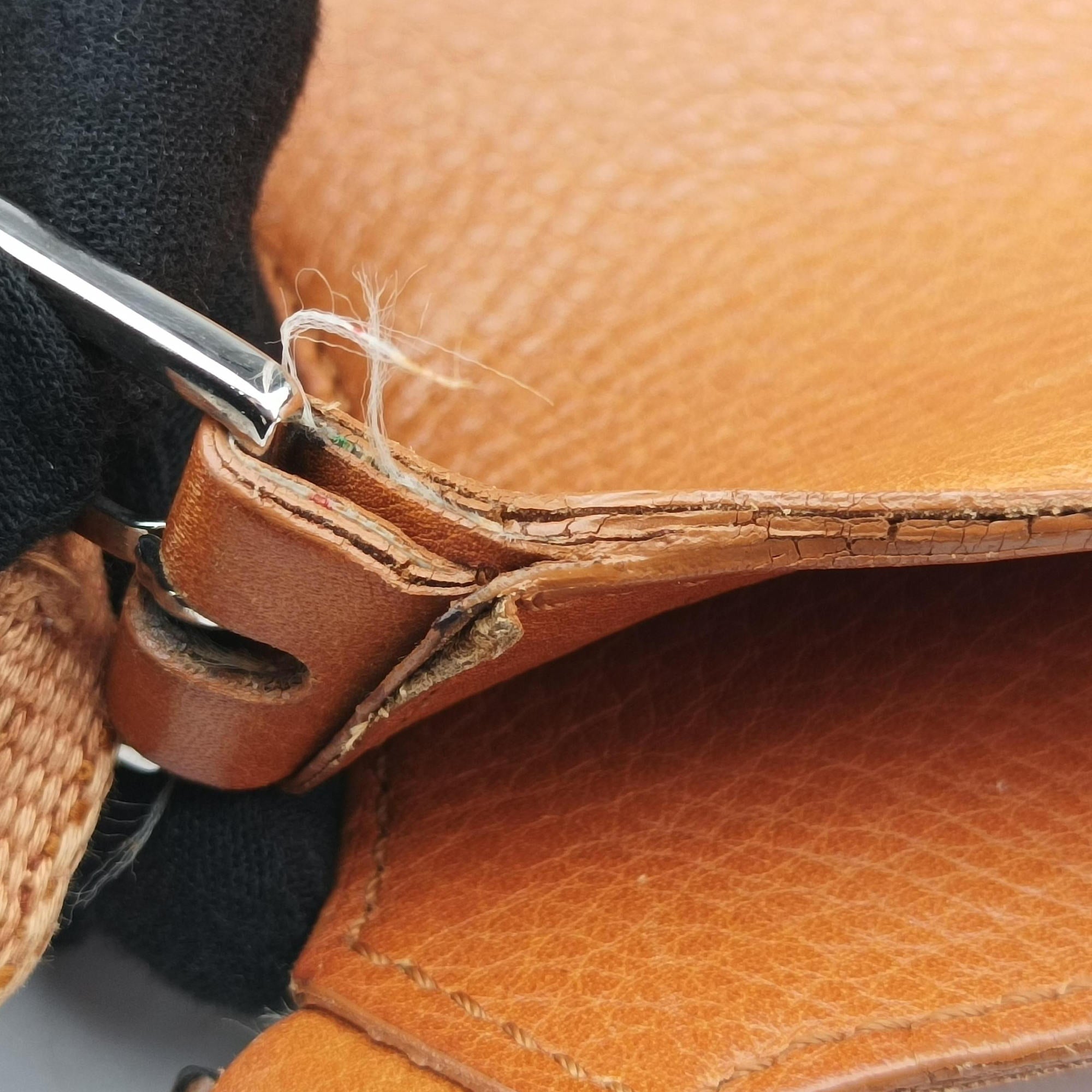 Pre-owned Christian Dior Street Chic Trotter Brown×Beige Canvas×Leather  handbag | stylenewstar