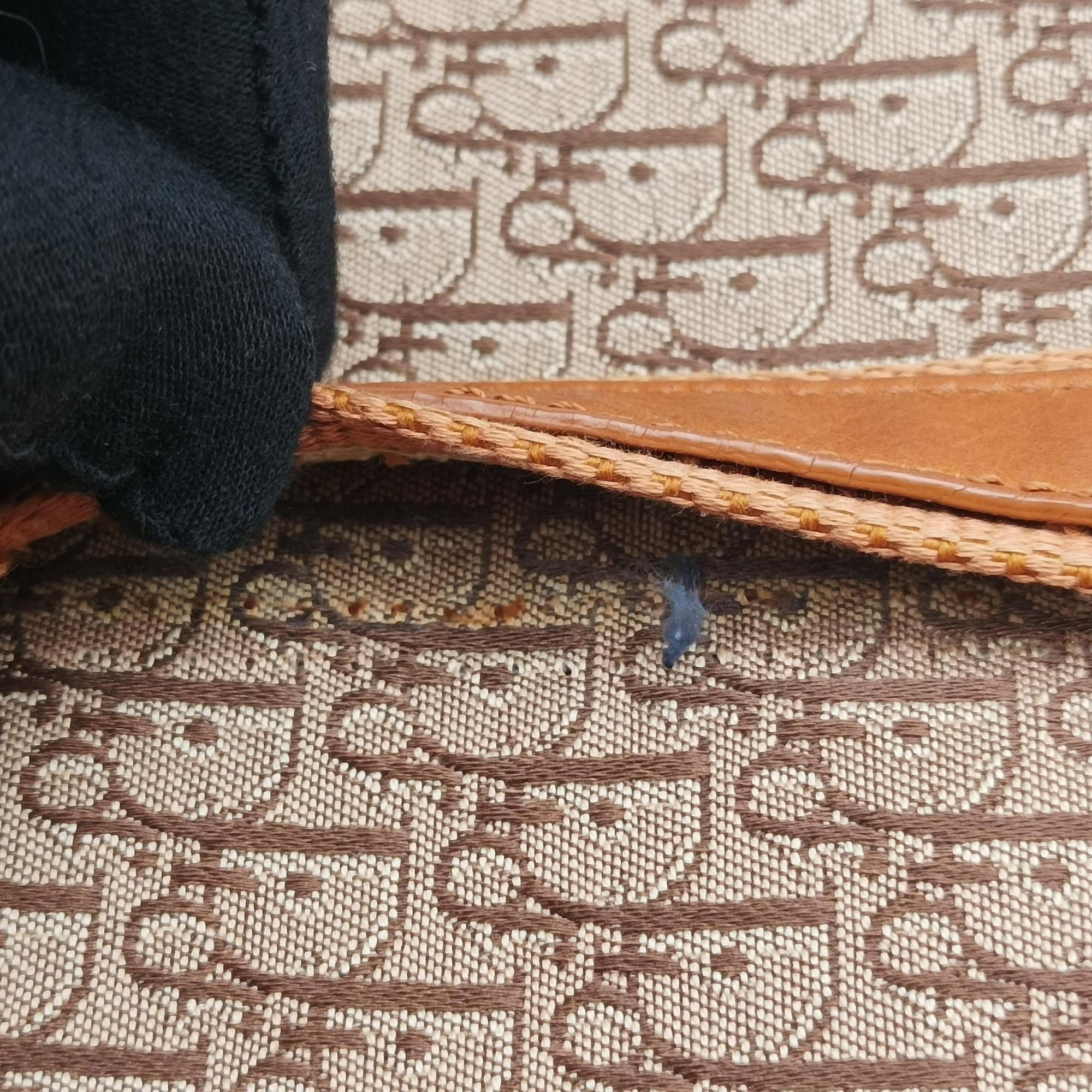 Pre-owned Christian Dior Street Chic Trotter Brown×Beige Canvas×Leather  handbag | stylenewstar