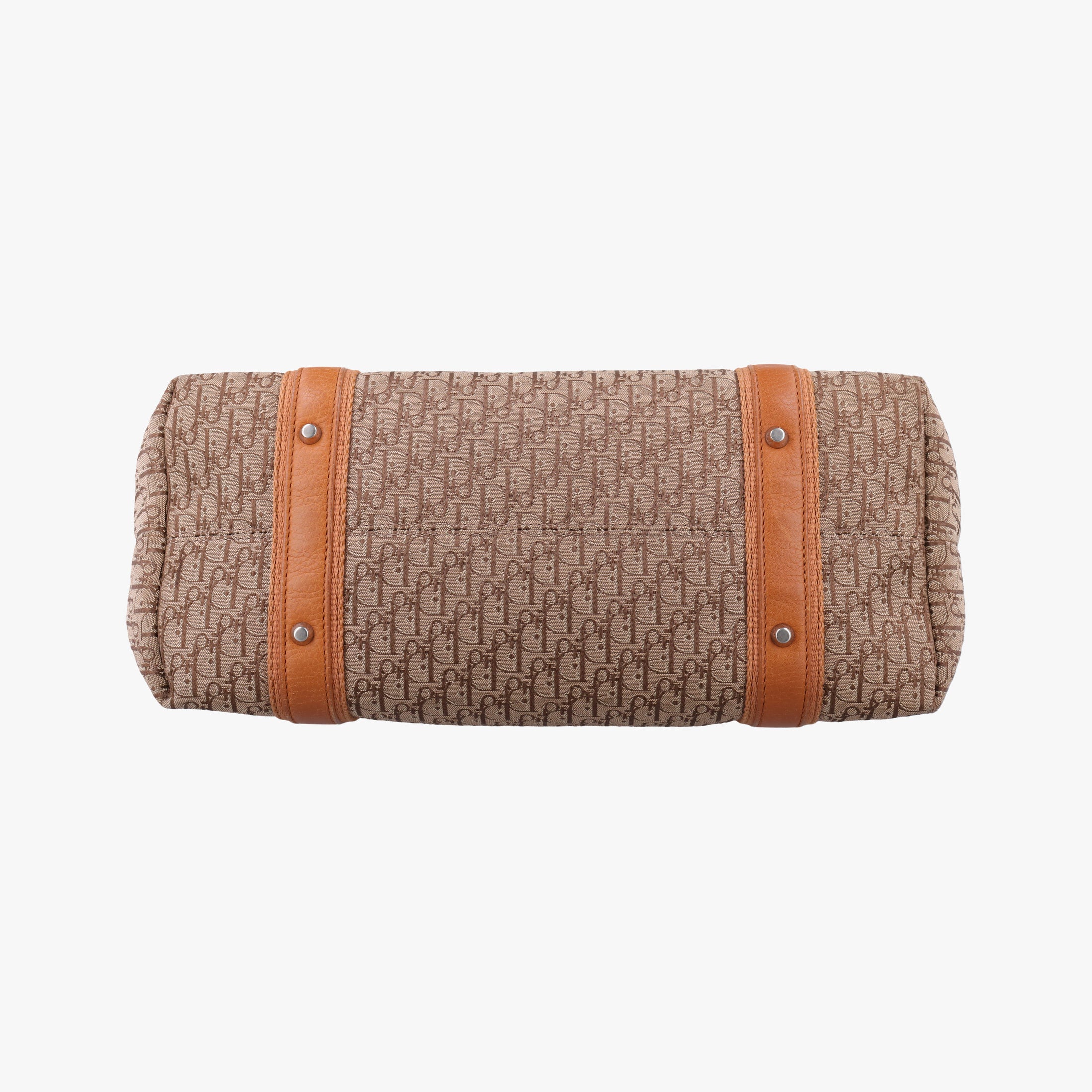 Pre-owned Christian Dior Street Chic Trotter Brown×Beige Canvas×Leather  handbag | stylenewstar