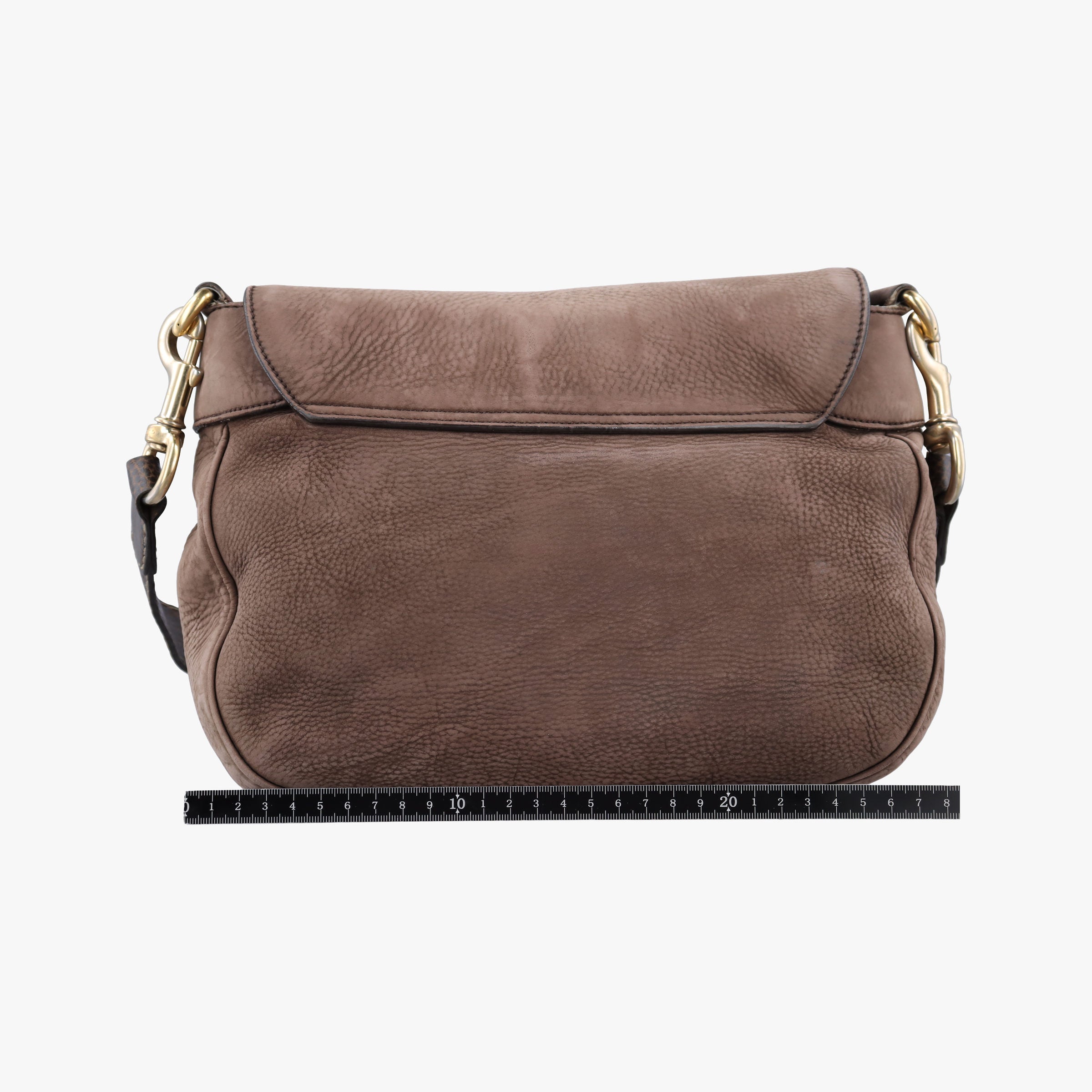 Pre-owned Gucci Ribot Horse Head Flap Brown Suede 296881 shoulderbag | stylenewstar