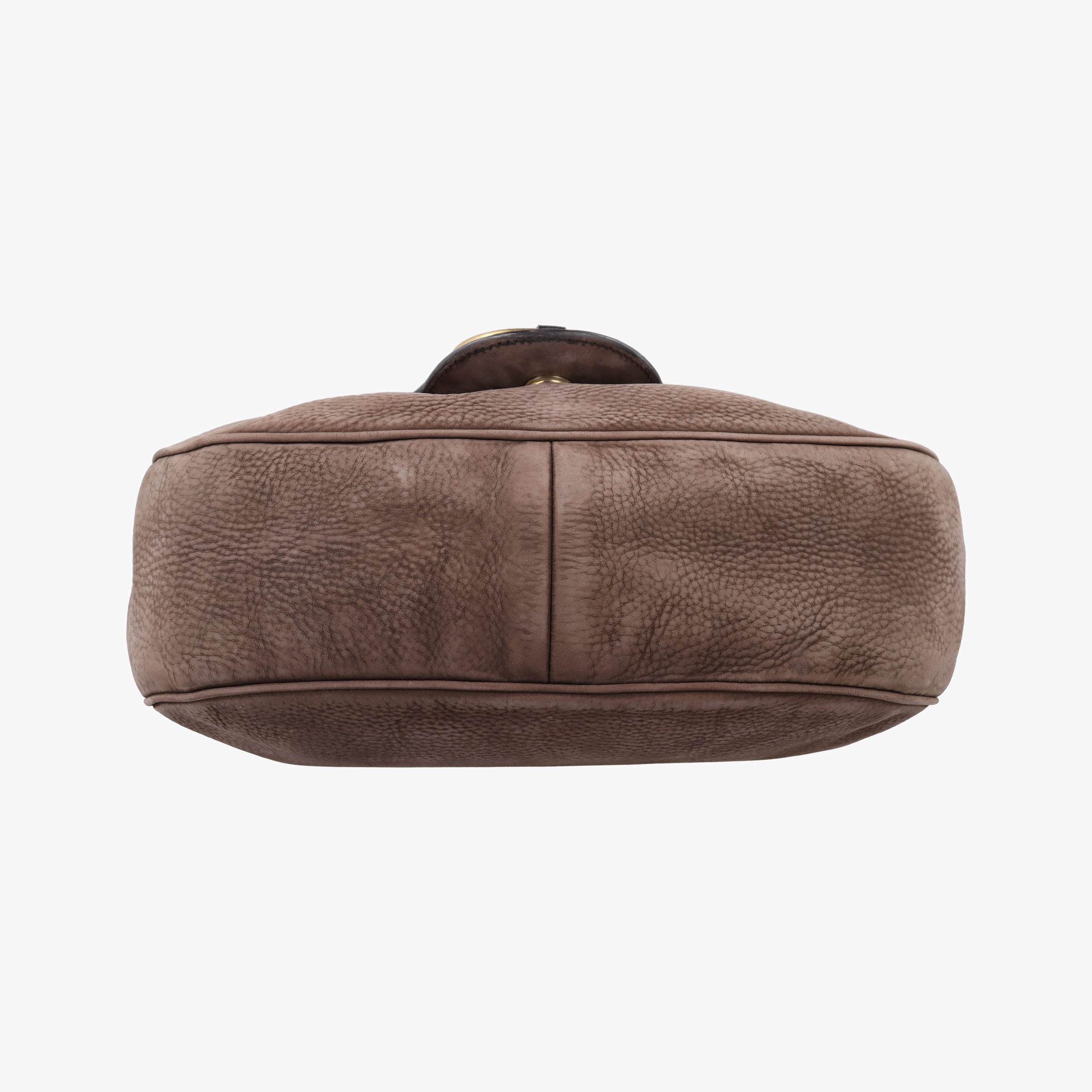 Pre-owned Gucci Ribot Horse Head Flap Brown Suede 296881 shoulderbag | stylenewstar