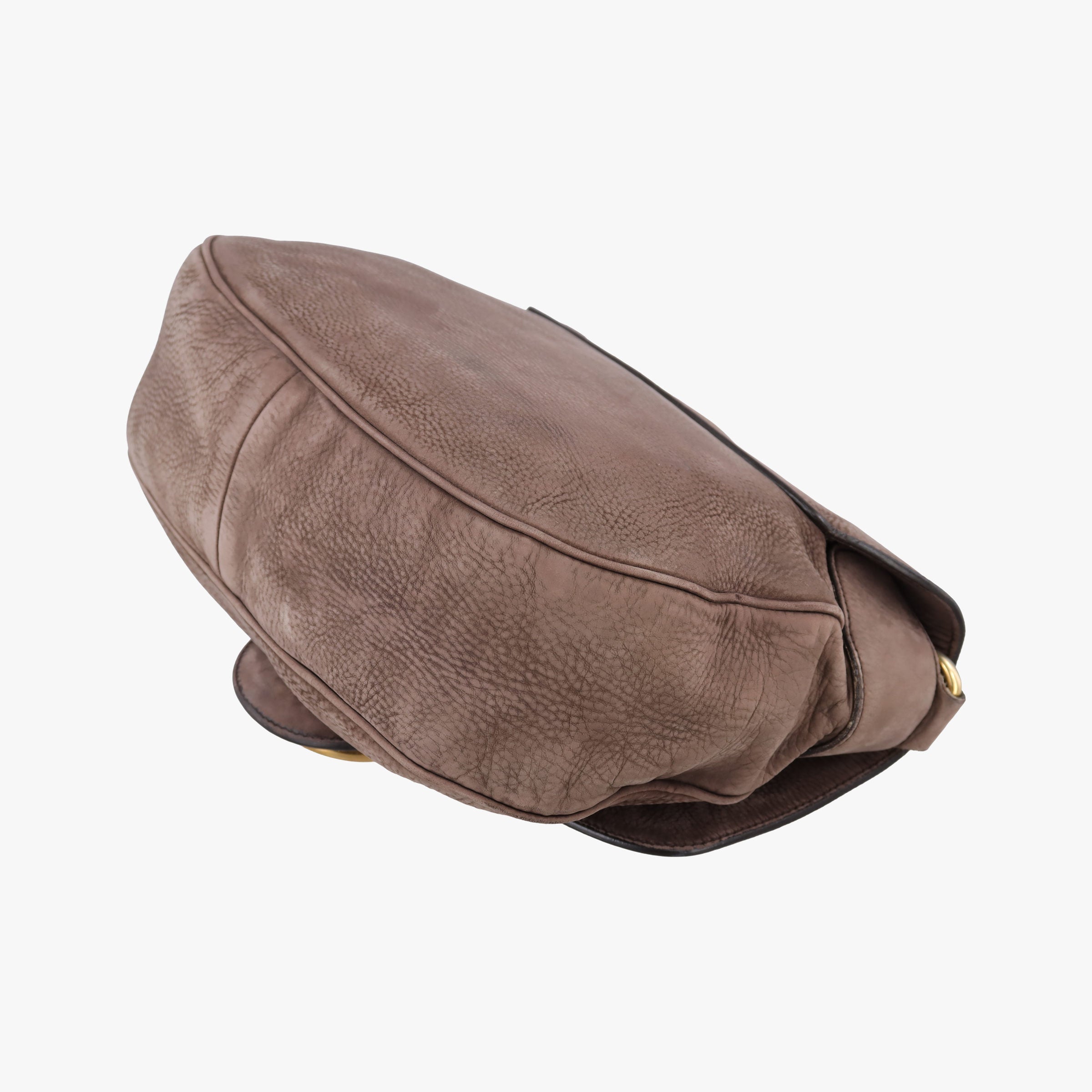 Pre-owned Gucci Ribot Horse Head Flap Brown Suede 296881 shoulderbag | stylenewstar